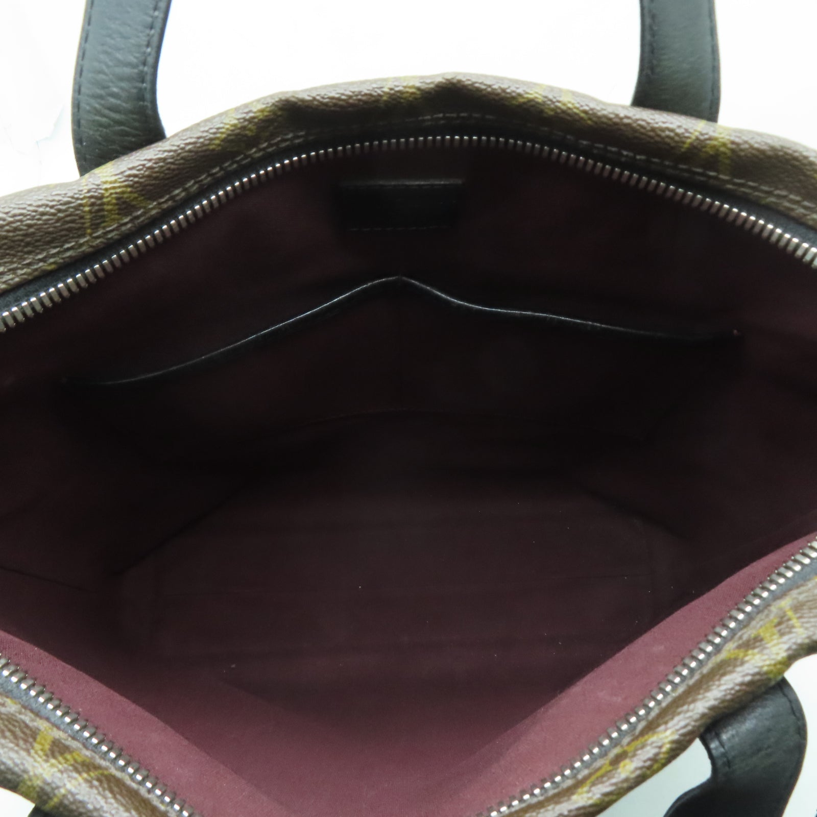LOUIS VUITTON Monogram Kitan銀扣手挽肩背兩用袋啡色