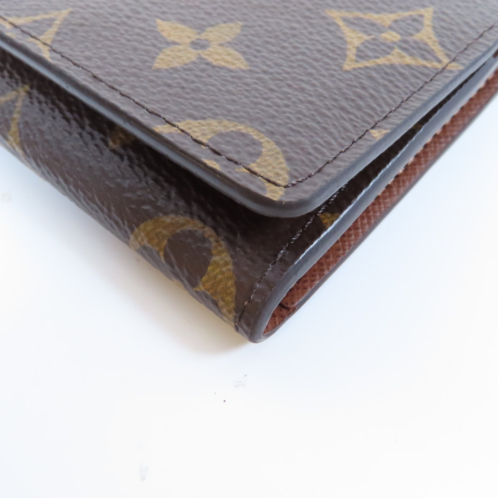 LOUIS VUITTON Monogram Enveloppe CARTE De Visite金扣卡片套啡色