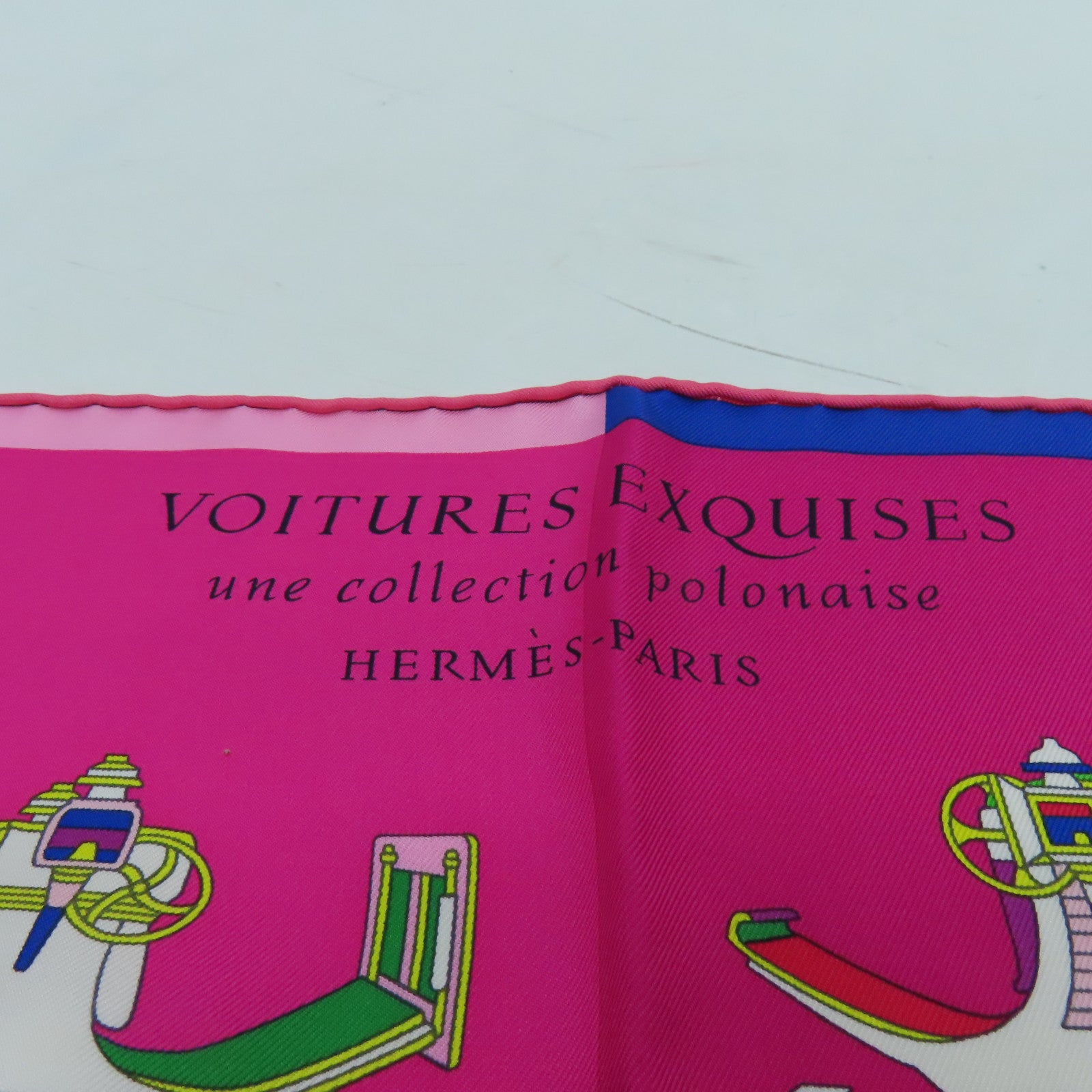 HERMES Silk Twilly Scarf Pink/Color