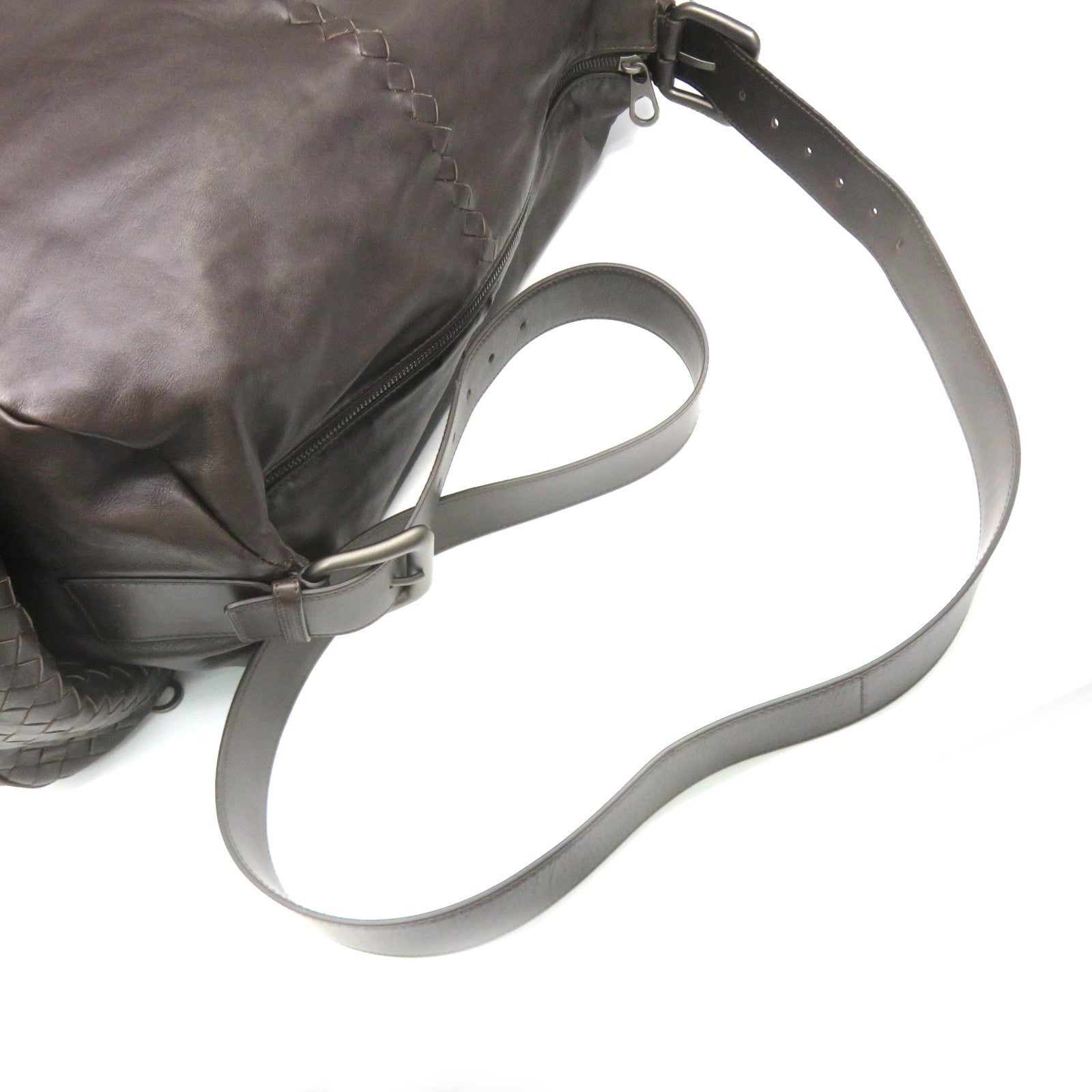 BOTTEGA VENETA 羊皮皮革Shoulder Bag肩背袋啡色