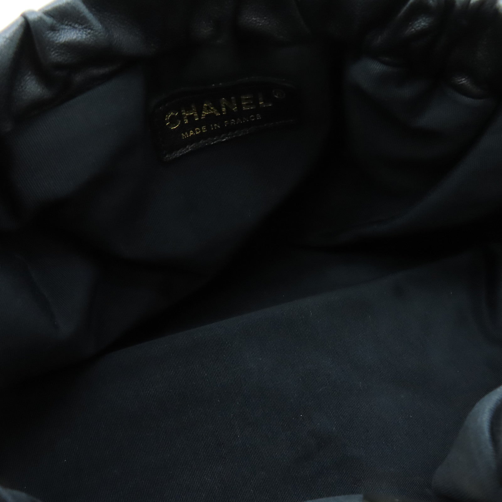 CHANEL 羊皮皮革Chain Shoulder金扣鏈帶肩背袋黑色
