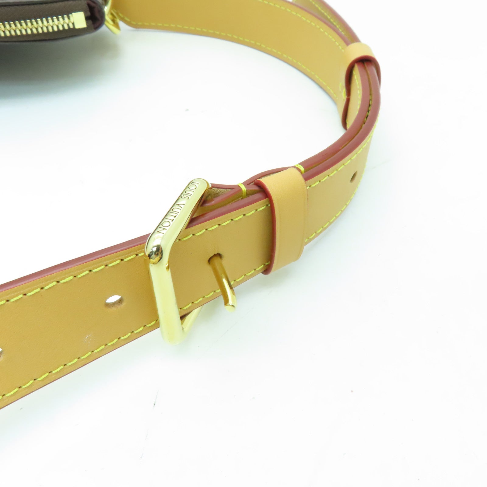 LOUIS VUITTON Monogram Odeon MM金扣肩背袋啡色