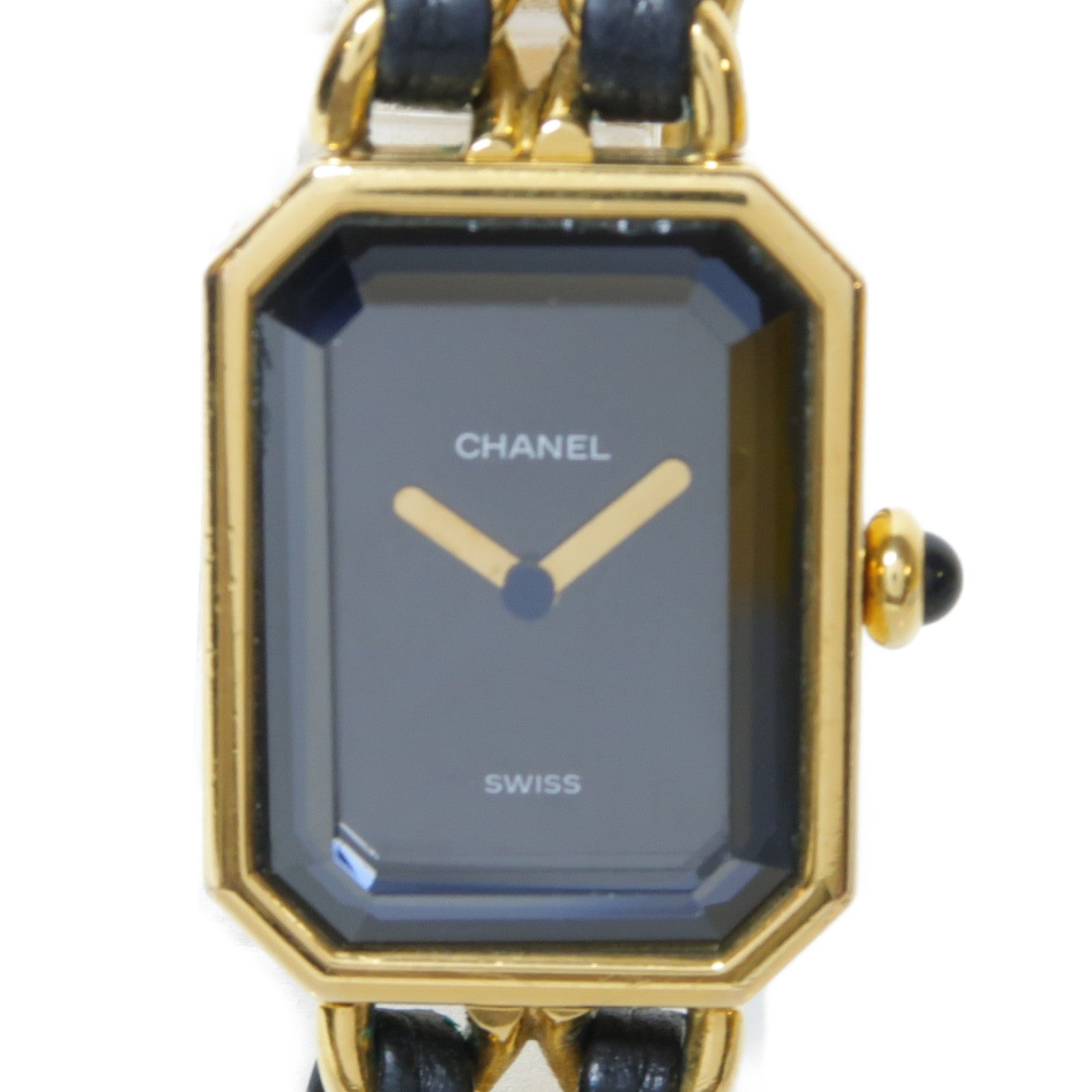 CHANEL Premiere M鍍金手錶石英機芯黑色