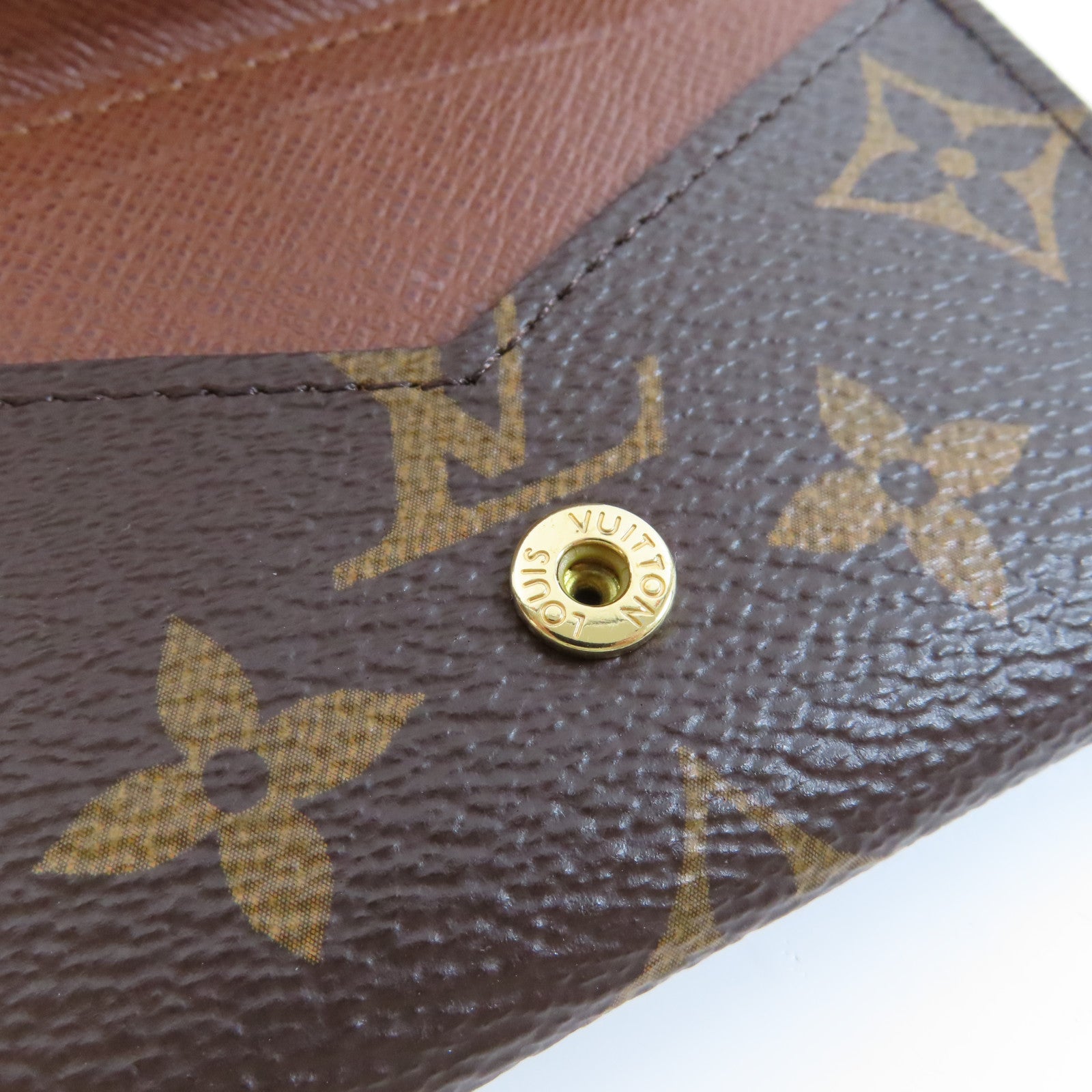 LOUIS VUITTON Monogram Enveloppe CARTE De Visite金扣卡片套啡色