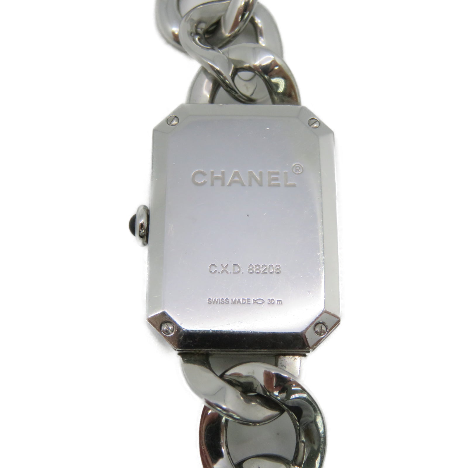 CHANEL Premiere Gourmette Watch Stainless Steel Watch Automatic Movement Black