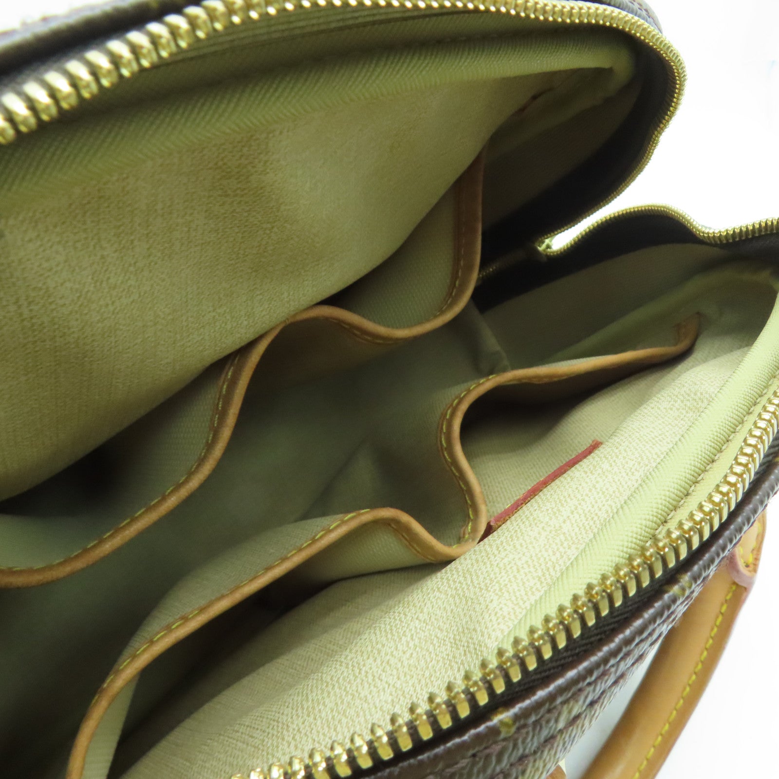 LOUIS VUITTON Monogram Trouville Hand Bag金扣手挽袋啡色