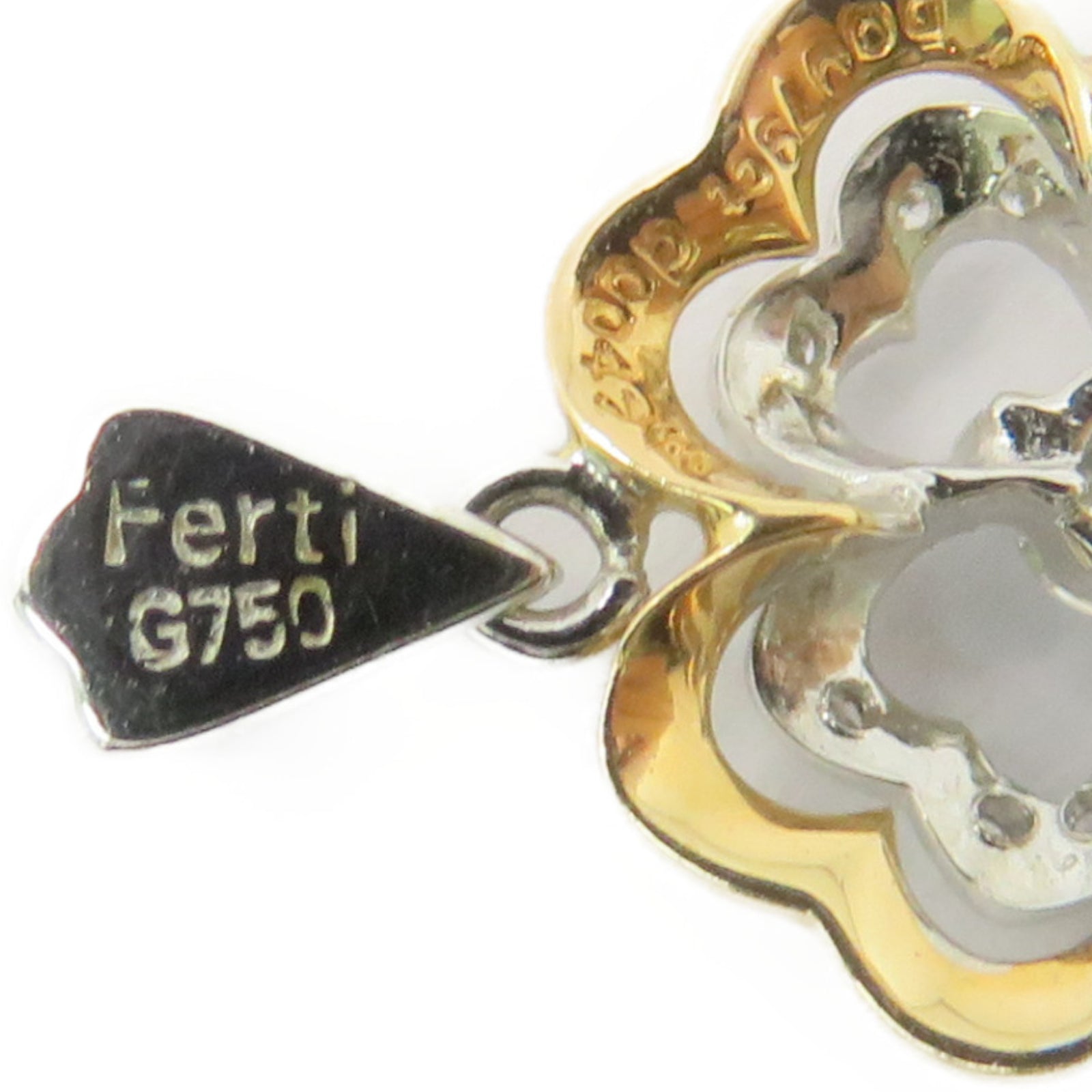 JEWELRY [Sharp Discount] 18K White Gold Diamond Top 0.19ct/0.42ct Diamond Pendant