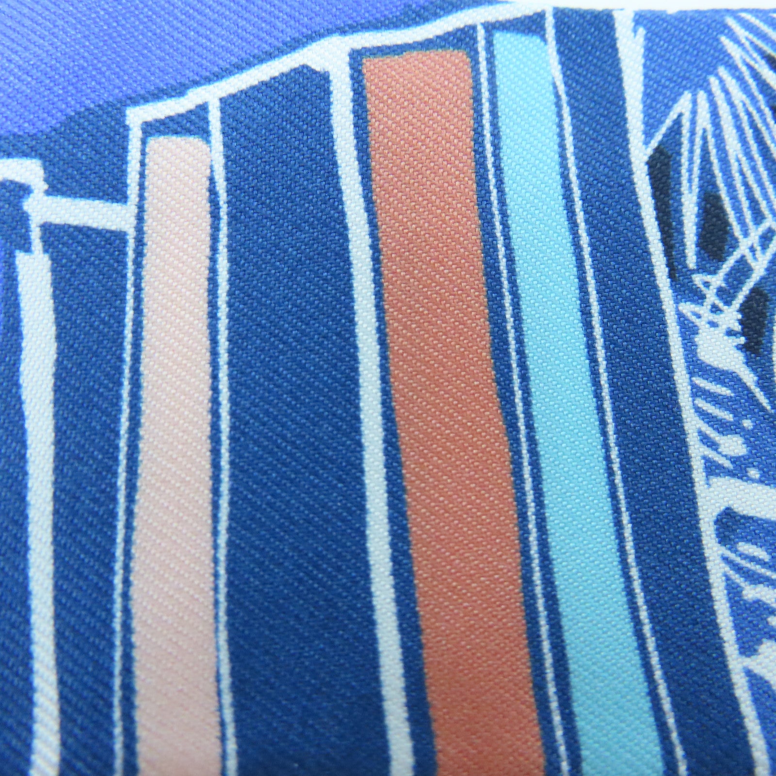 HERMES 絲質Twilly絲巾藍色