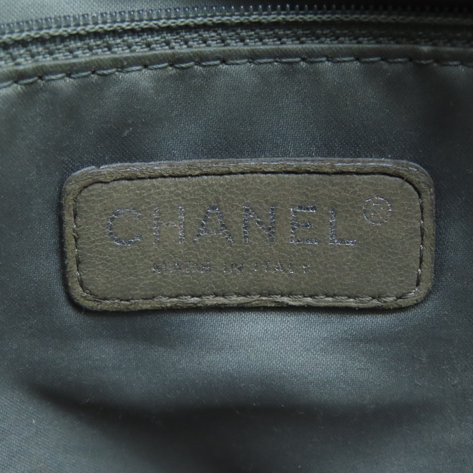 CHANEL 牛皮皮革Chain Shoulder Bag銀扣鏈帶肩背袋黑色