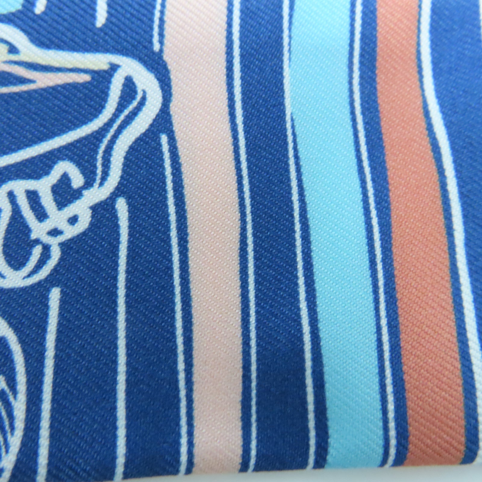 HERMES 絲質Twilly絲巾藍色