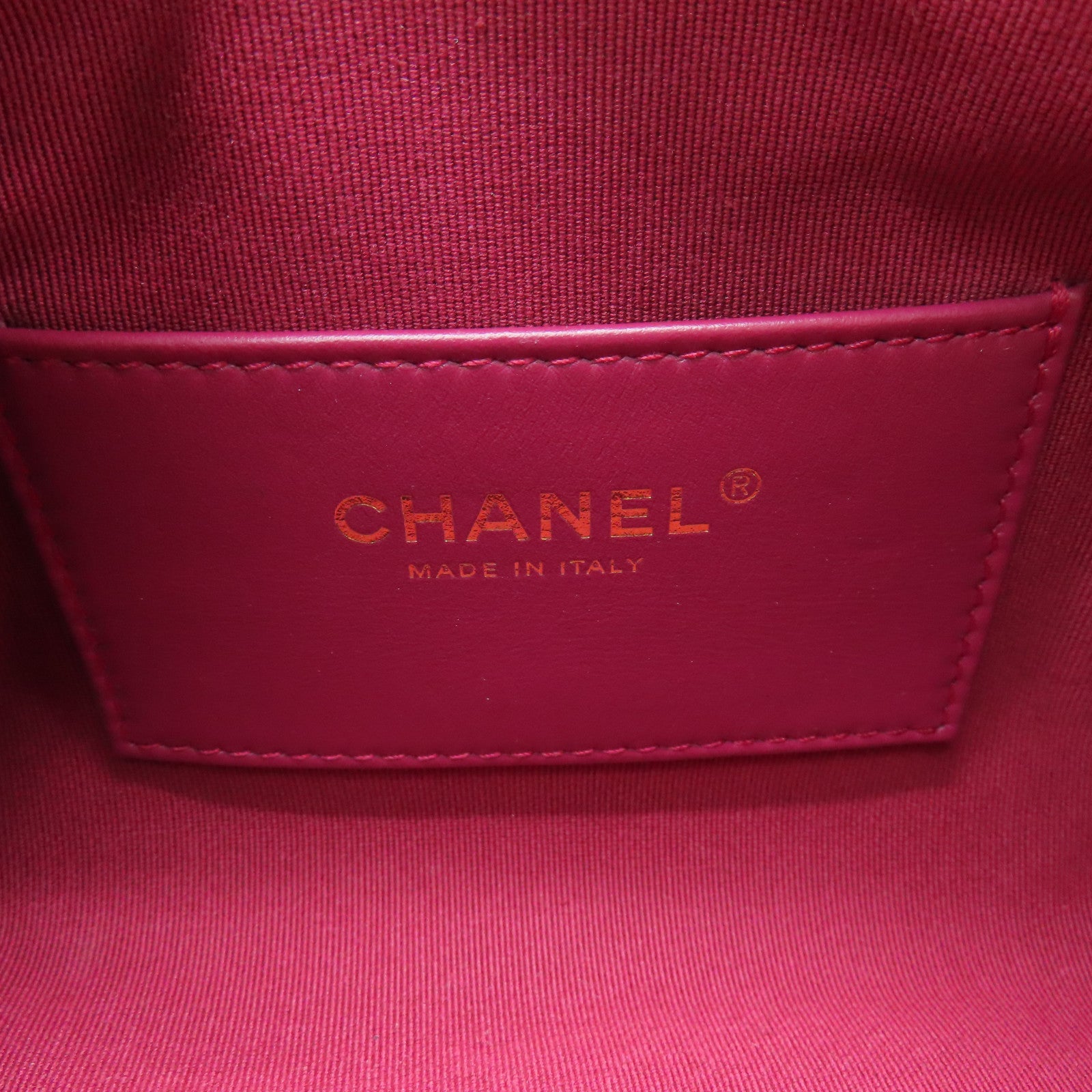 CHANEL 菱格牛皮皮革Chain Shoulder金扣鏈帶肩背袋黑色