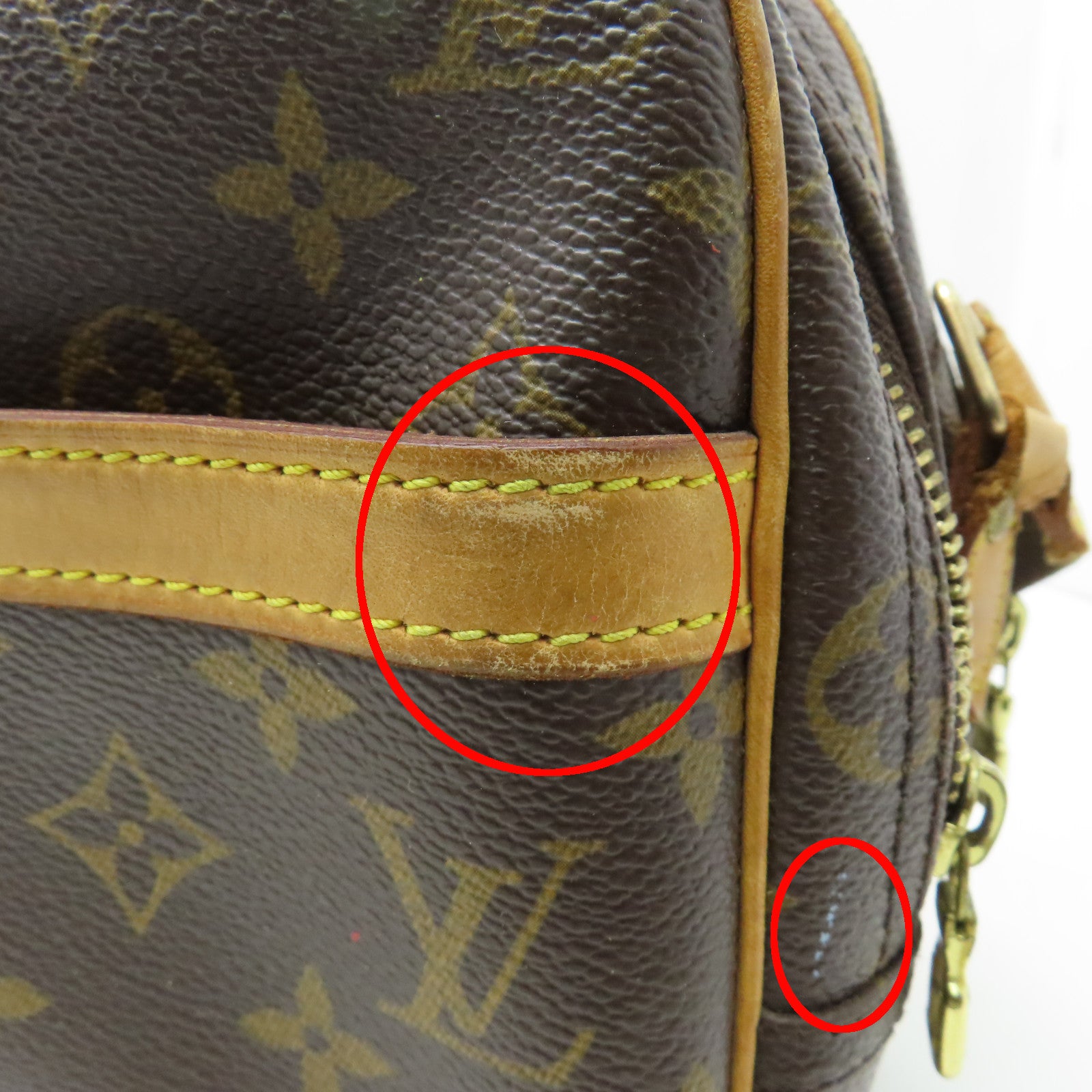 LOUIS VUITTON Monogram Reporter PM金扣肩背袋啡色