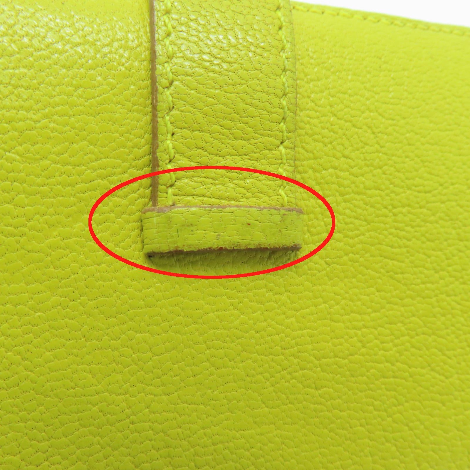 HERMES Chevre皮革Bearn Compack金扣錢包那不勒斯黄