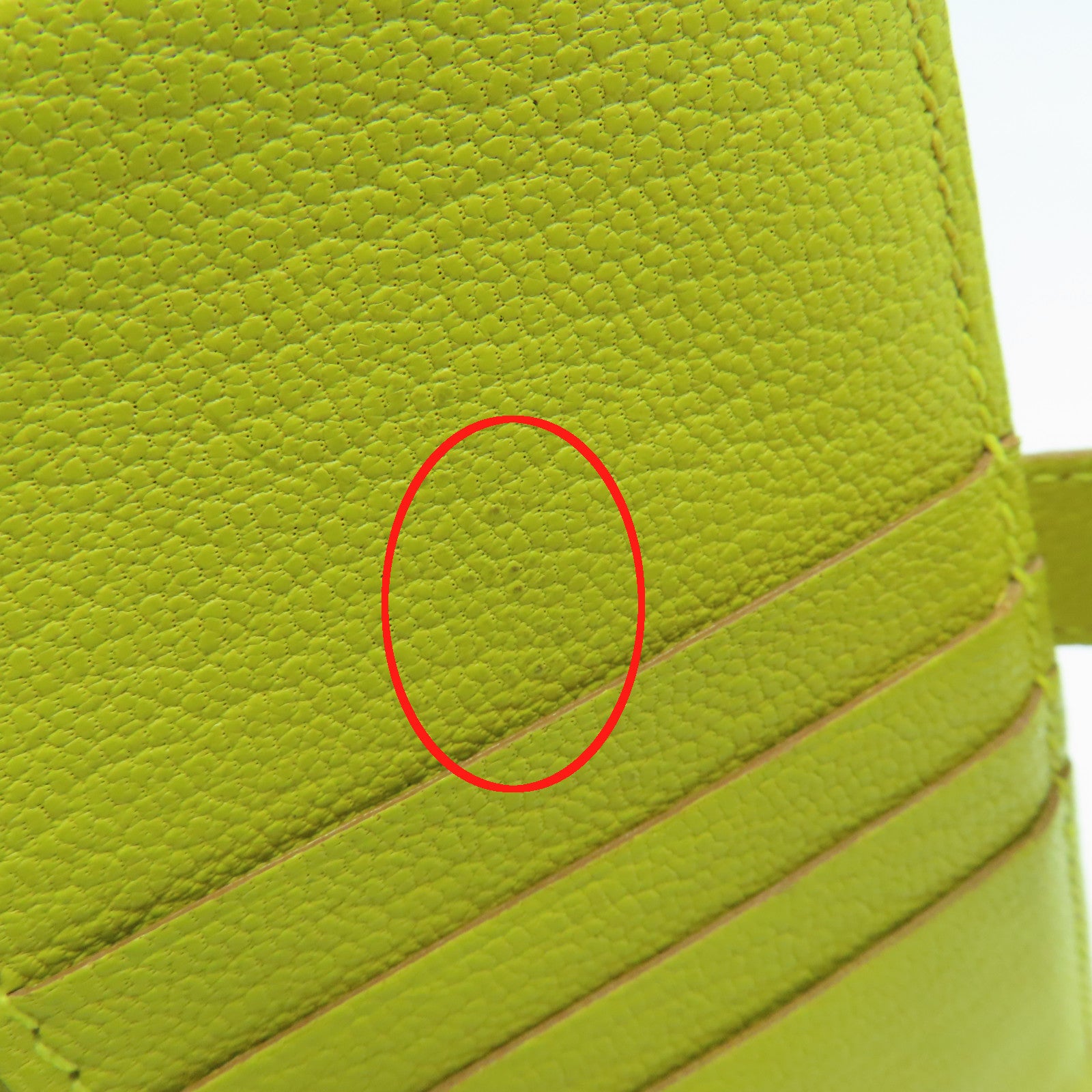 HERMES Chevre皮革Bearn Compack金扣錢包那不勒斯黄