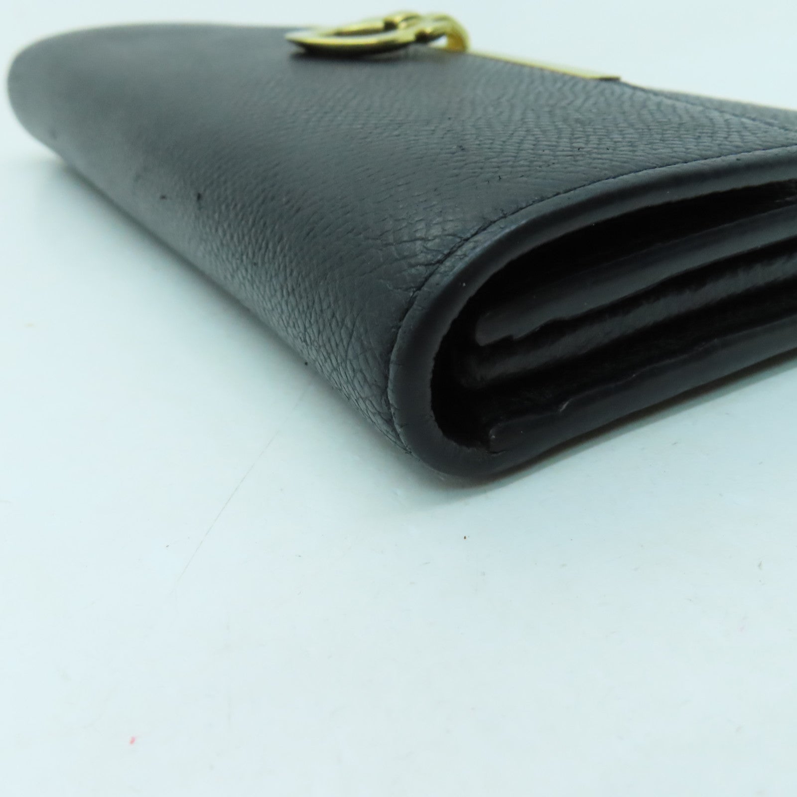 Salvatore Ferragamo 牛皮皮革Wallet金扣長錢包黑色