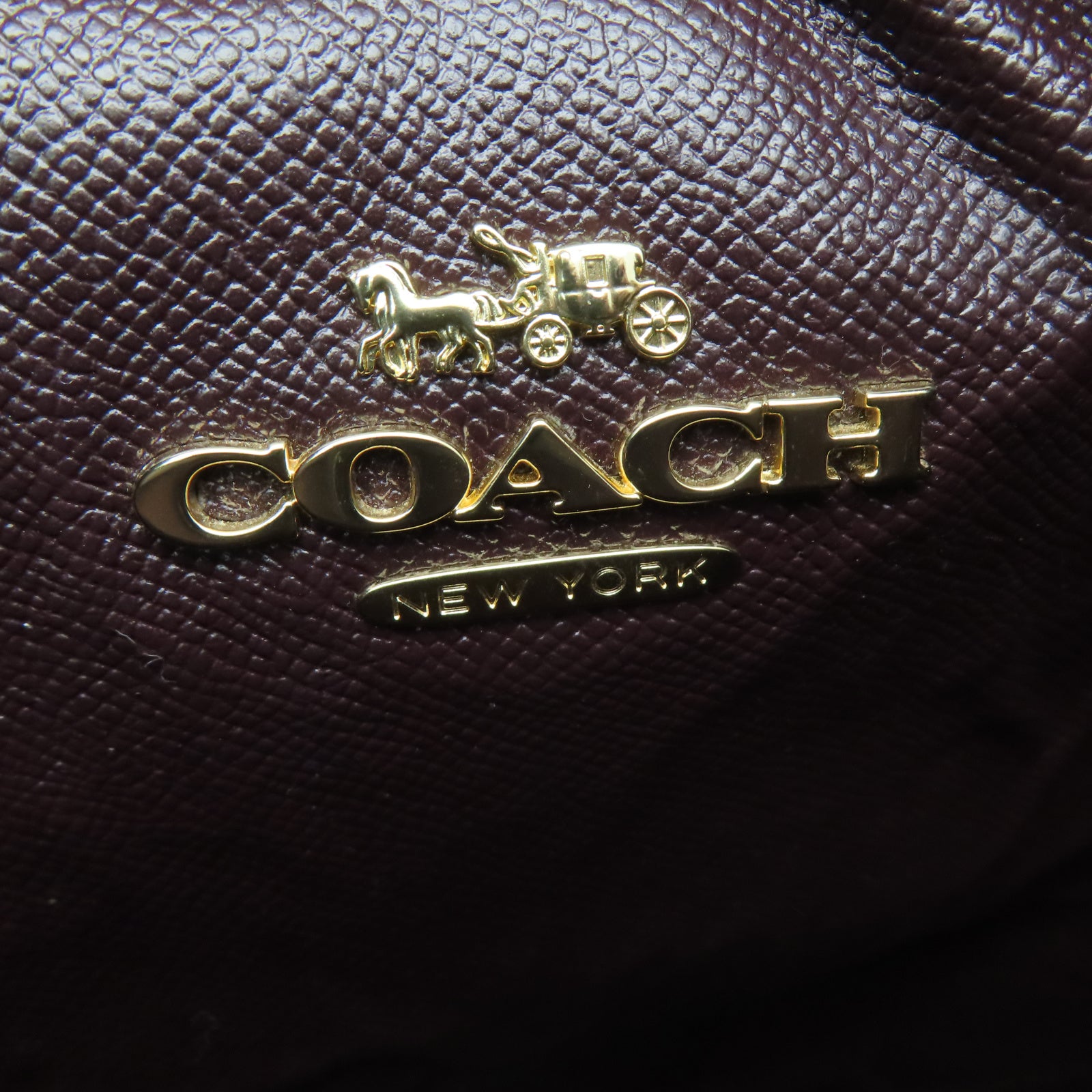 COACH 塗層帆布Tote Bag金扣肩背袋啡色