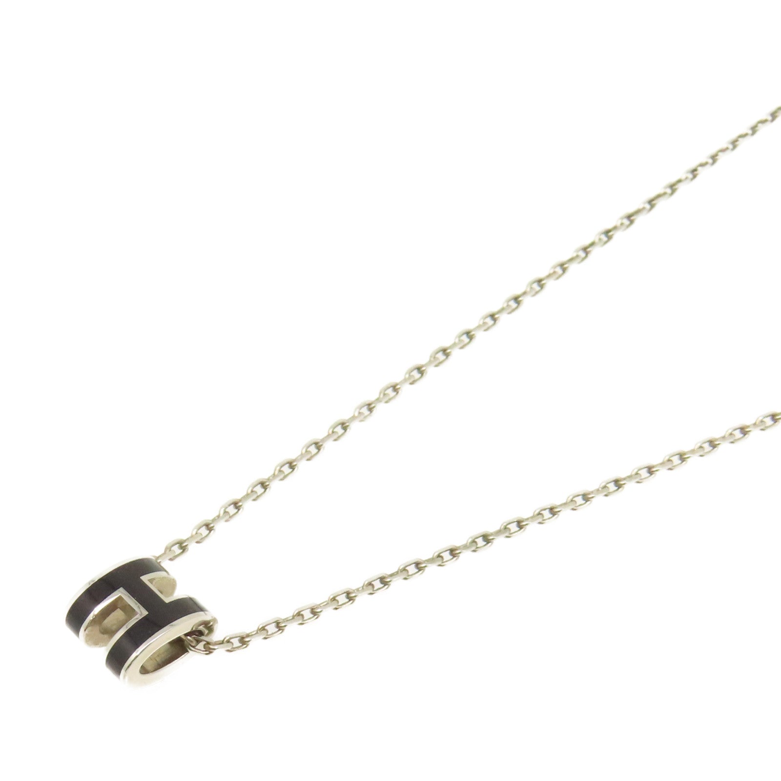 HERMES 金屬Mini Pop H Necklace項鏈黑色