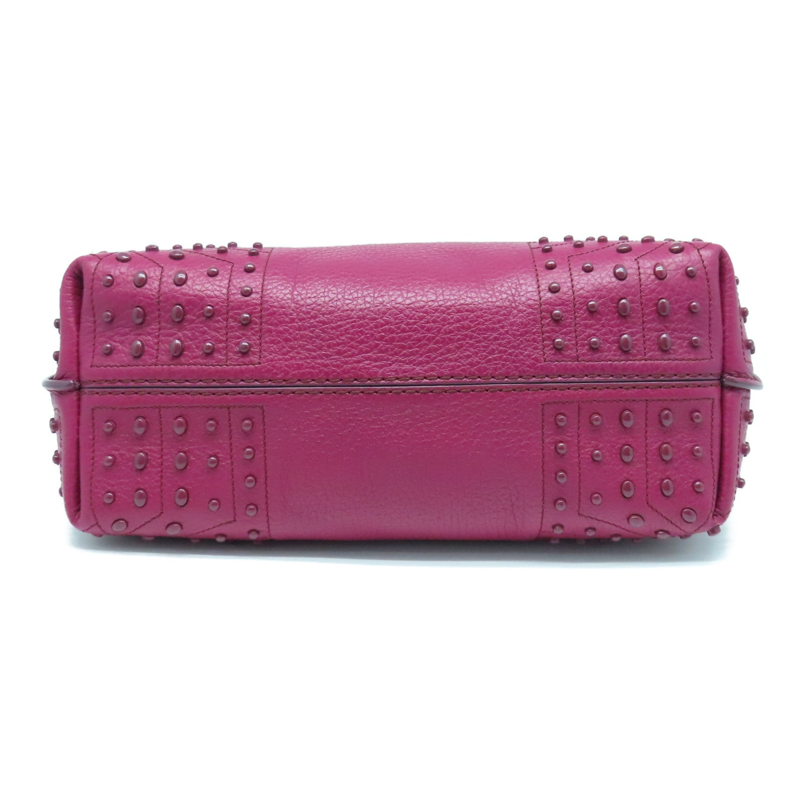TOD'S 牛皮皮革2way Shoulder Bag银扣手挽肩背两用袋紫色