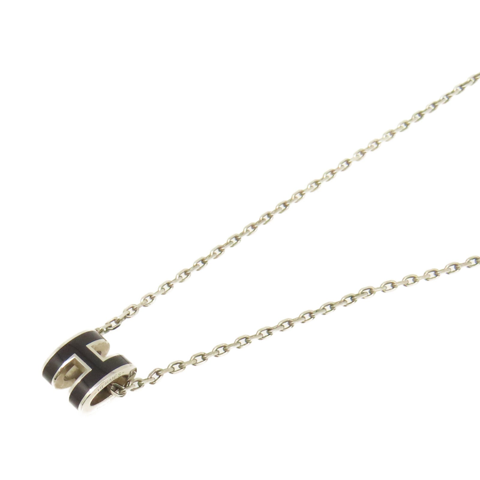 HERMES 金屬Mini Pop H Necklace項鏈黑色