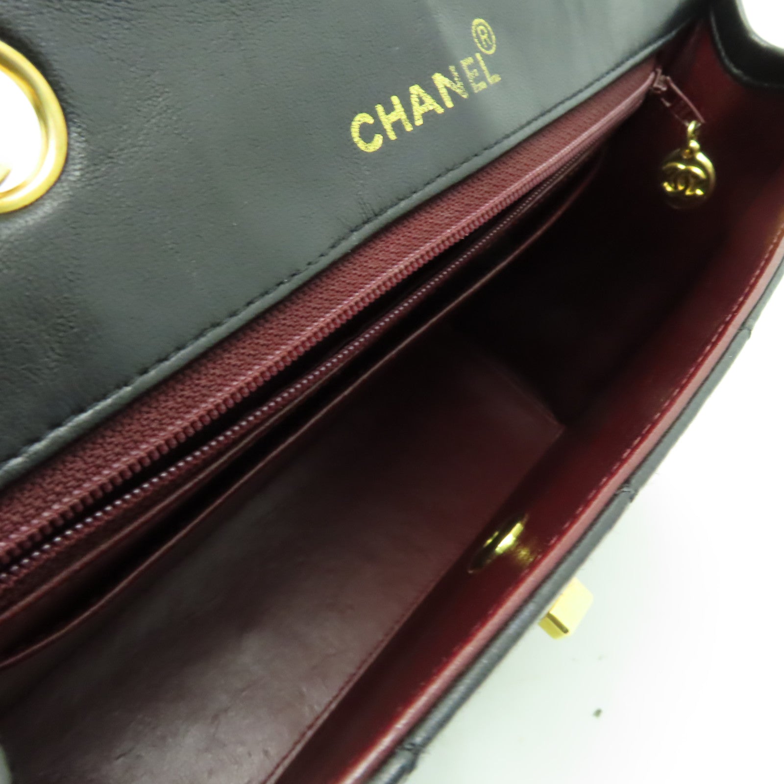 CHANEL 【激減優惠】菱格羊皮皮革Chain Shoulder Bag金扣鏈帶肩背袋黒色