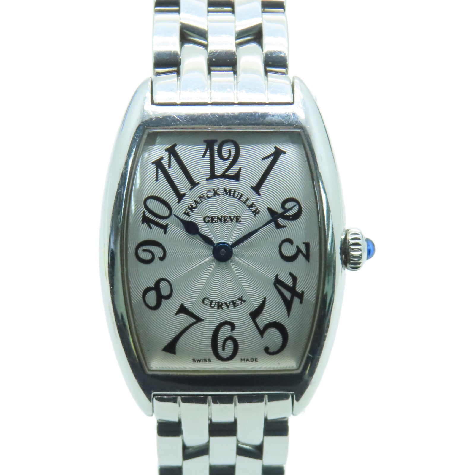 FRANCK MULLER Cintree Curvex不鏽鋼手錶石英機芯白色