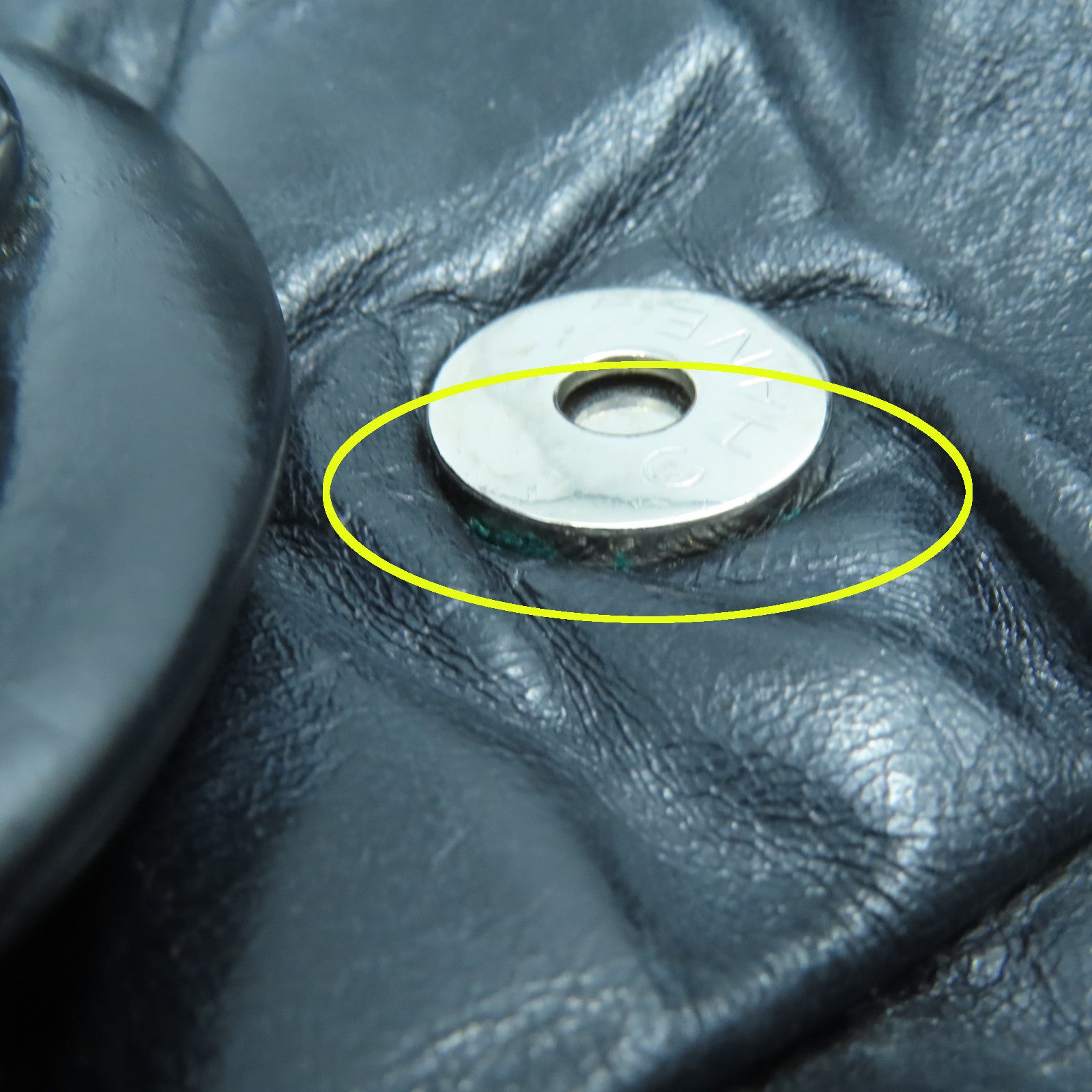 CHANEL 牛皮皮革Chain Shoulder Bag銀扣鏈帶肩背袋黑色
