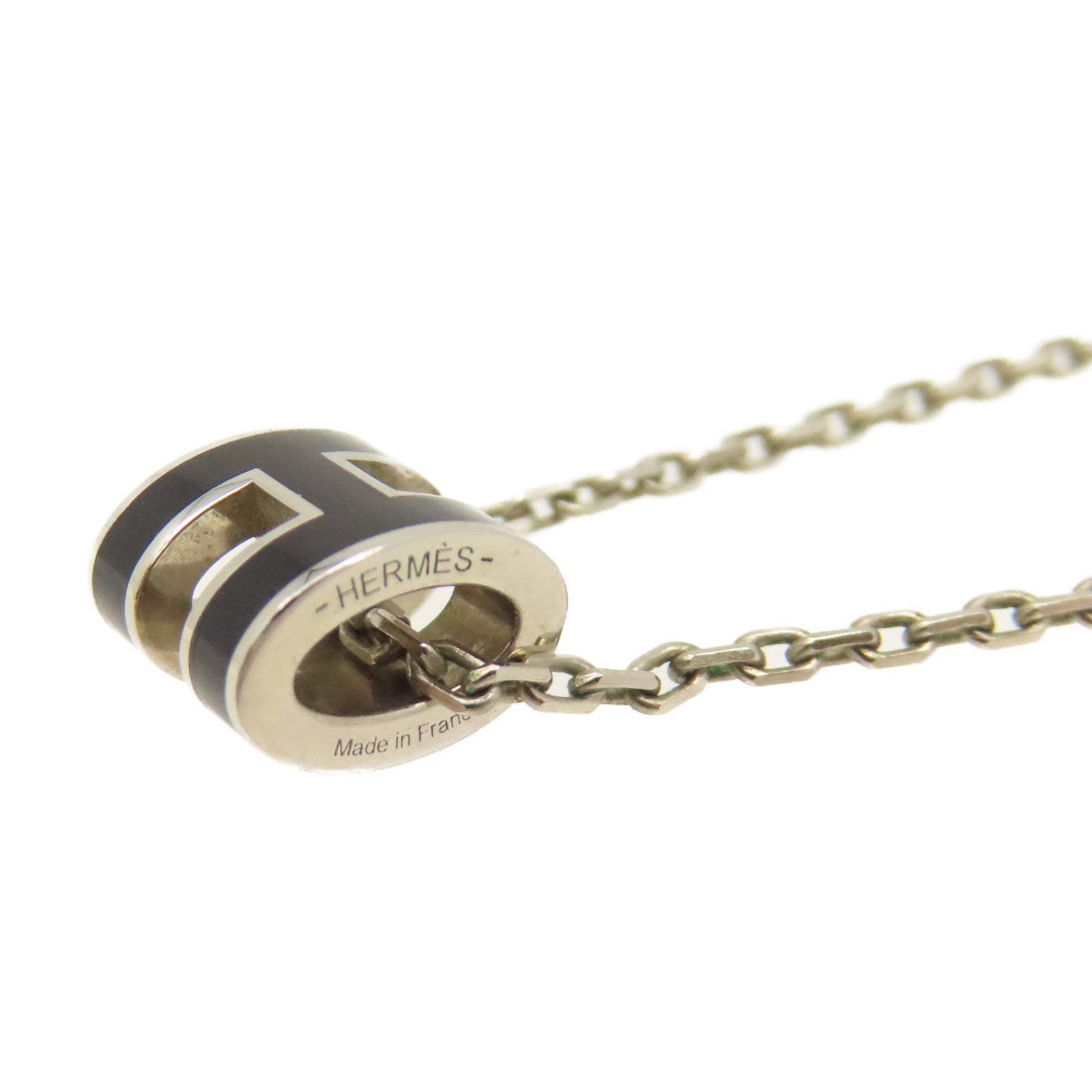 HERMES 金屬Mini Pop H Necklace項鏈黑色