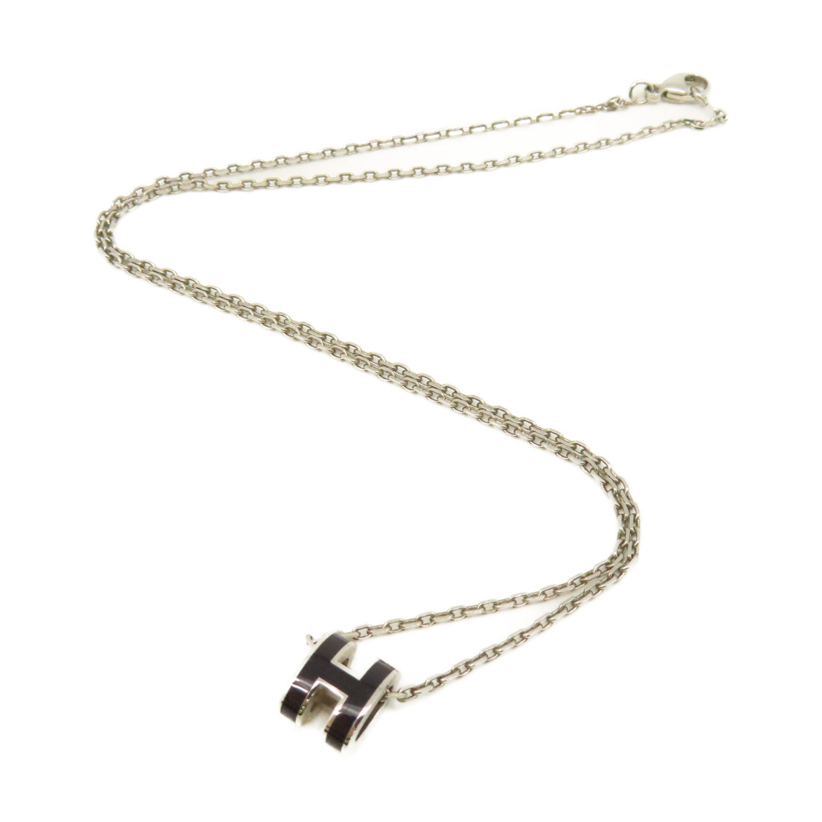 HERMES 金屬Mini Pop H Necklace項鏈黑色