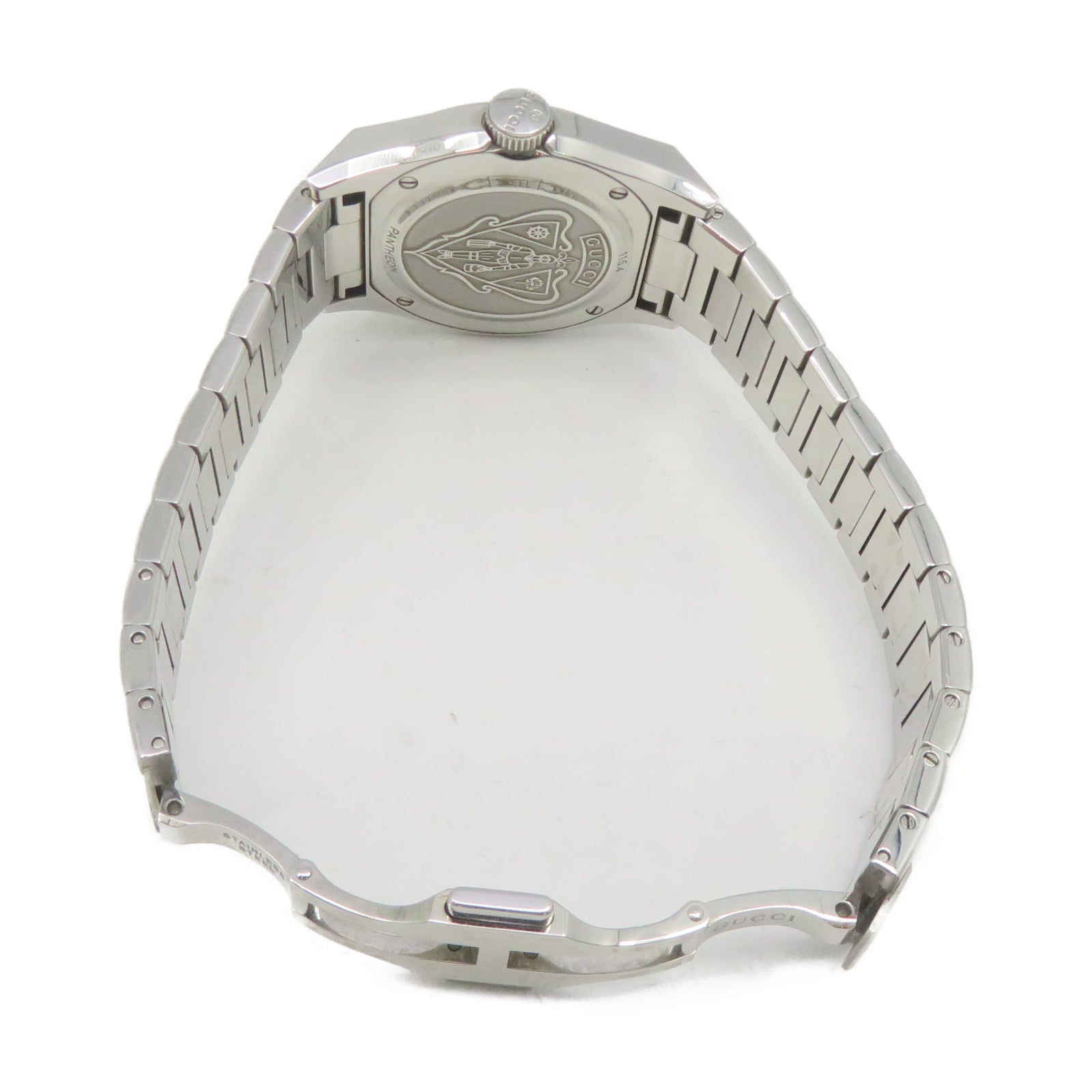 GUCCI Pantheon Watch不鏽鋼手錶石英機芯米色