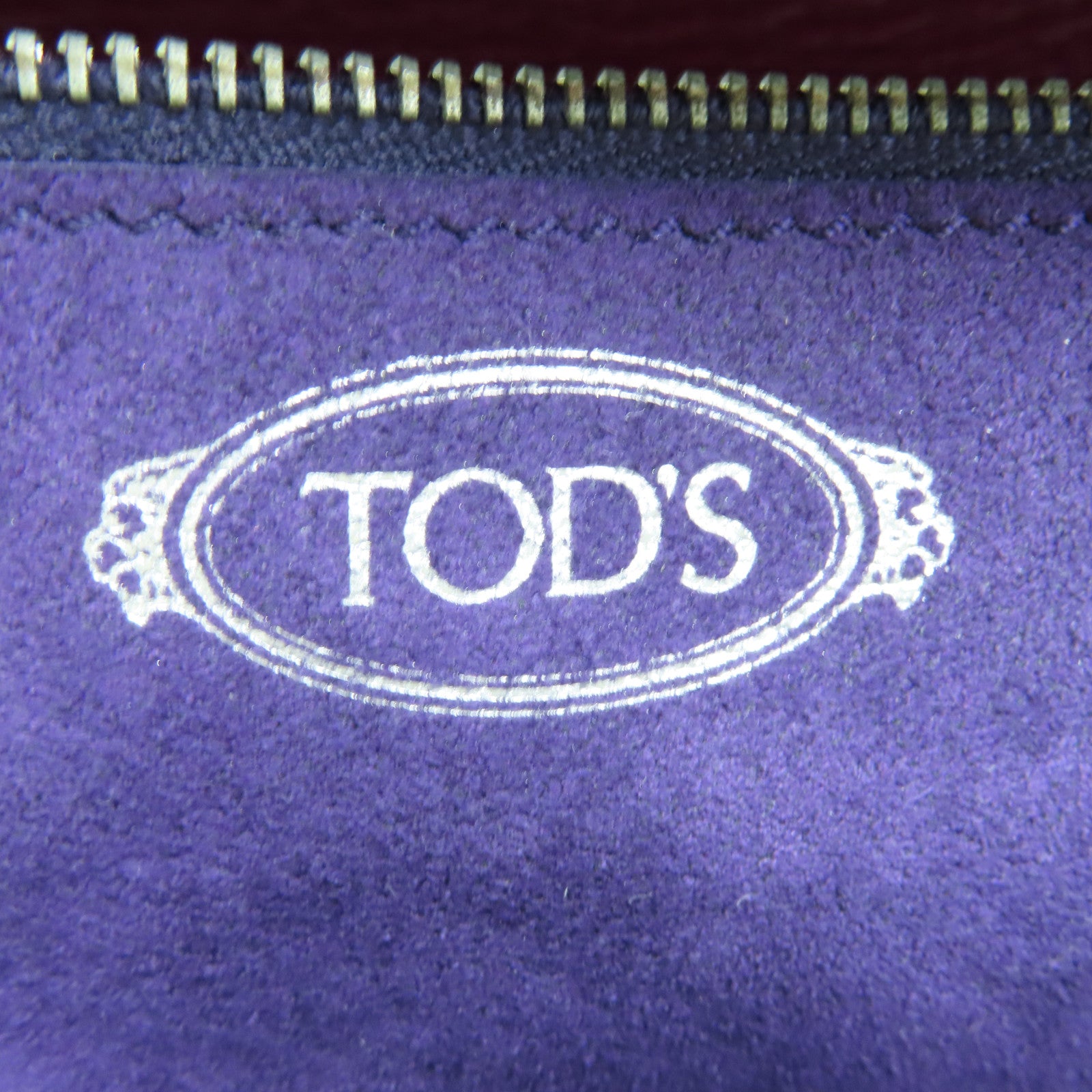 TOD'S 牛皮皮革2way Shoulder Bag银扣手挽肩背两用袋紫色