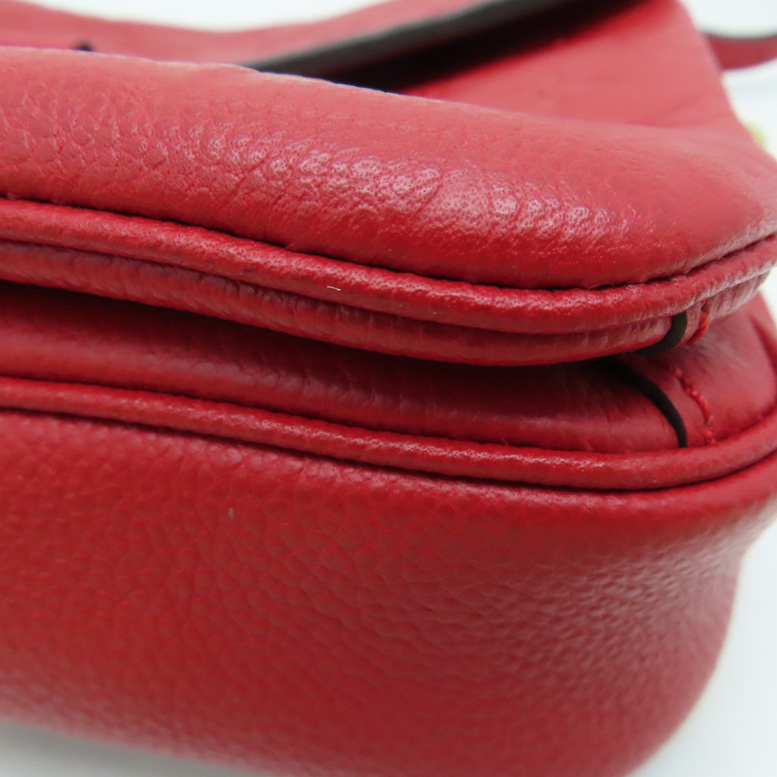 LOUIS VUITTON Monogram Empreinte Pochette Metis Gold Buckle Chain Shoulder Bag Red