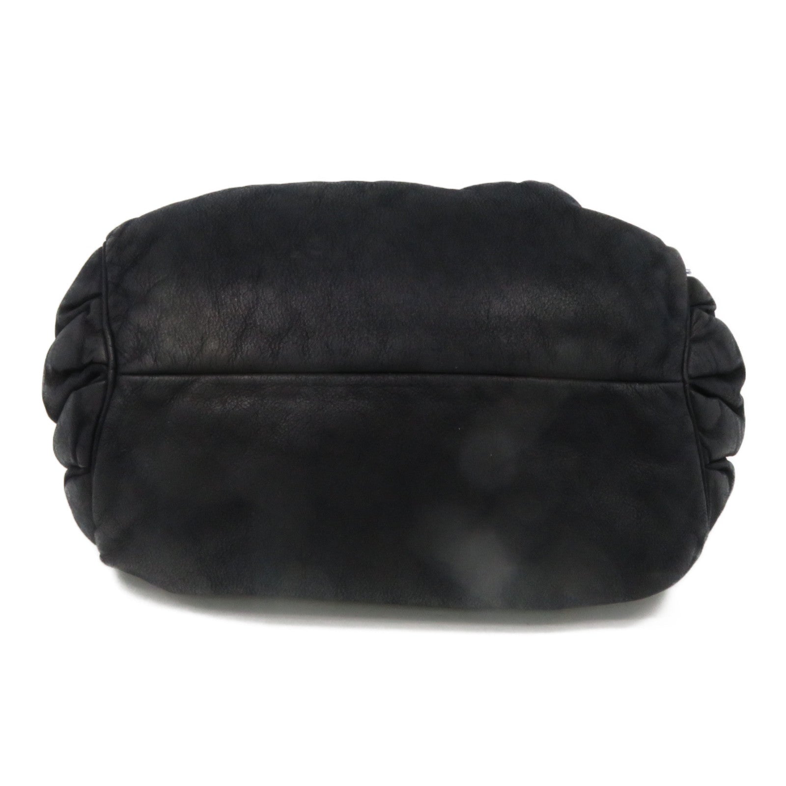 CHANEL [Sharp Reduction Offer] Cowhide Leather Hand Bag Silver Buckle Hand Bag Black