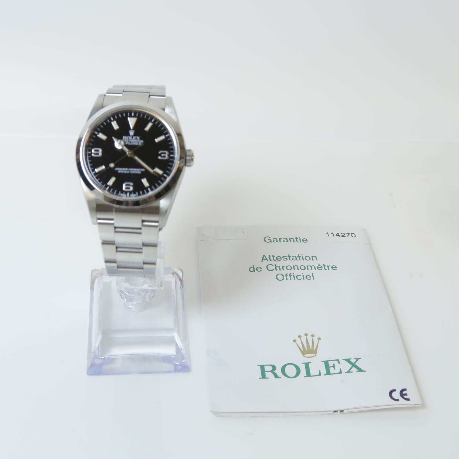 ROLEX Explorer不鏽鋼手錶自動機芯黑色