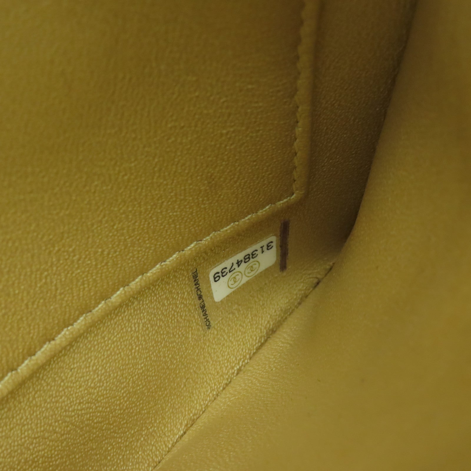 CHANEL 牛皮皮革Shoulder Bag金扣手挽肩背兩用袋金色