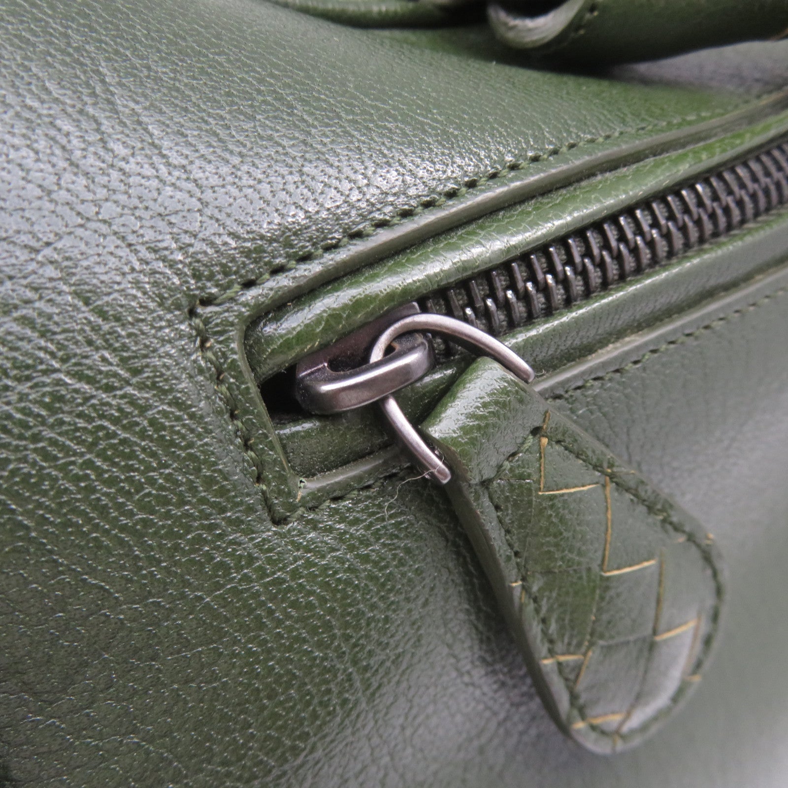 BOTTEGA VENETA 山羊皮革Hand Bag手挽袋綠色