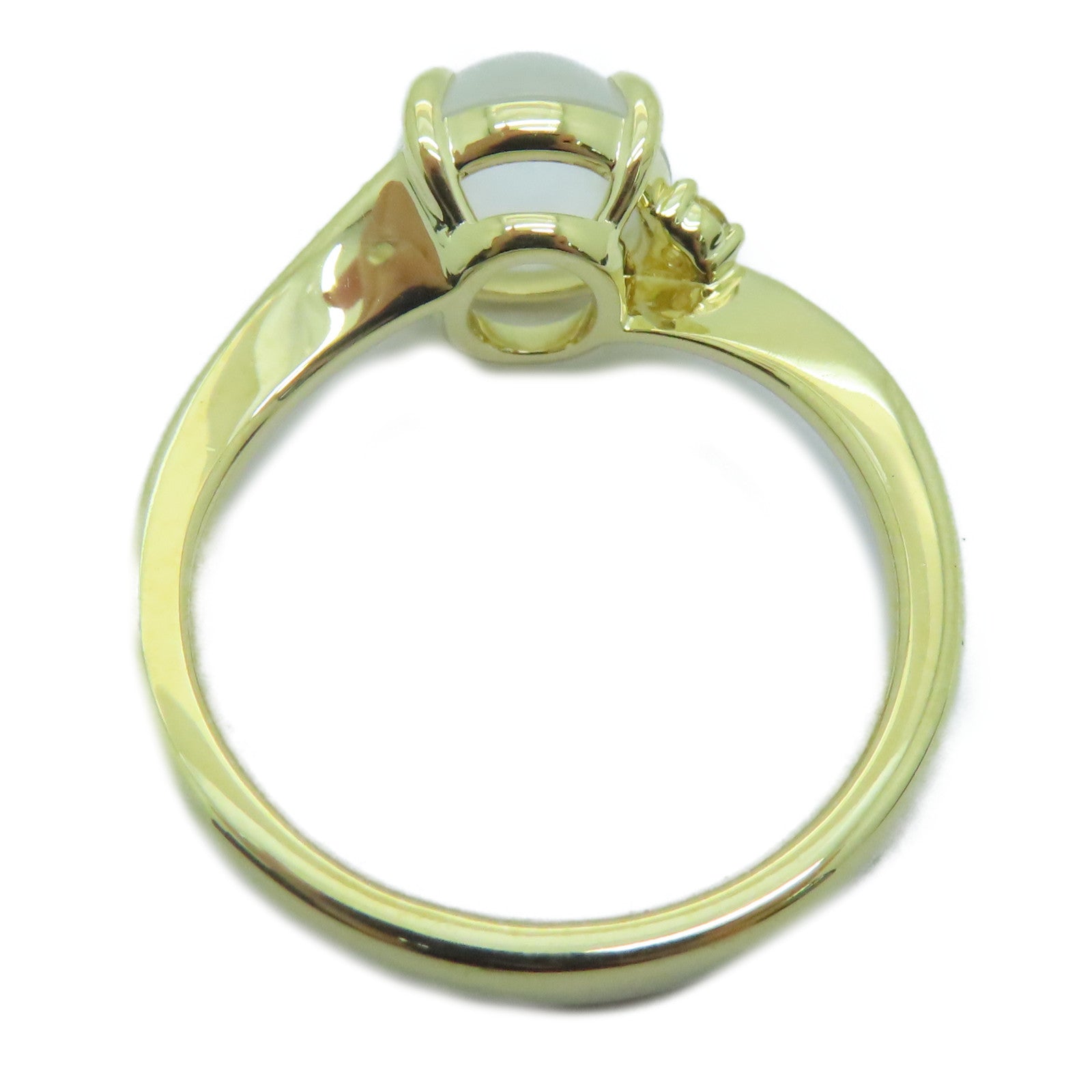 JEWELRY 【激减优惠】18K黄金Jade Ring 1.96ct翡翠/0.047ct钻石戒指#10.5