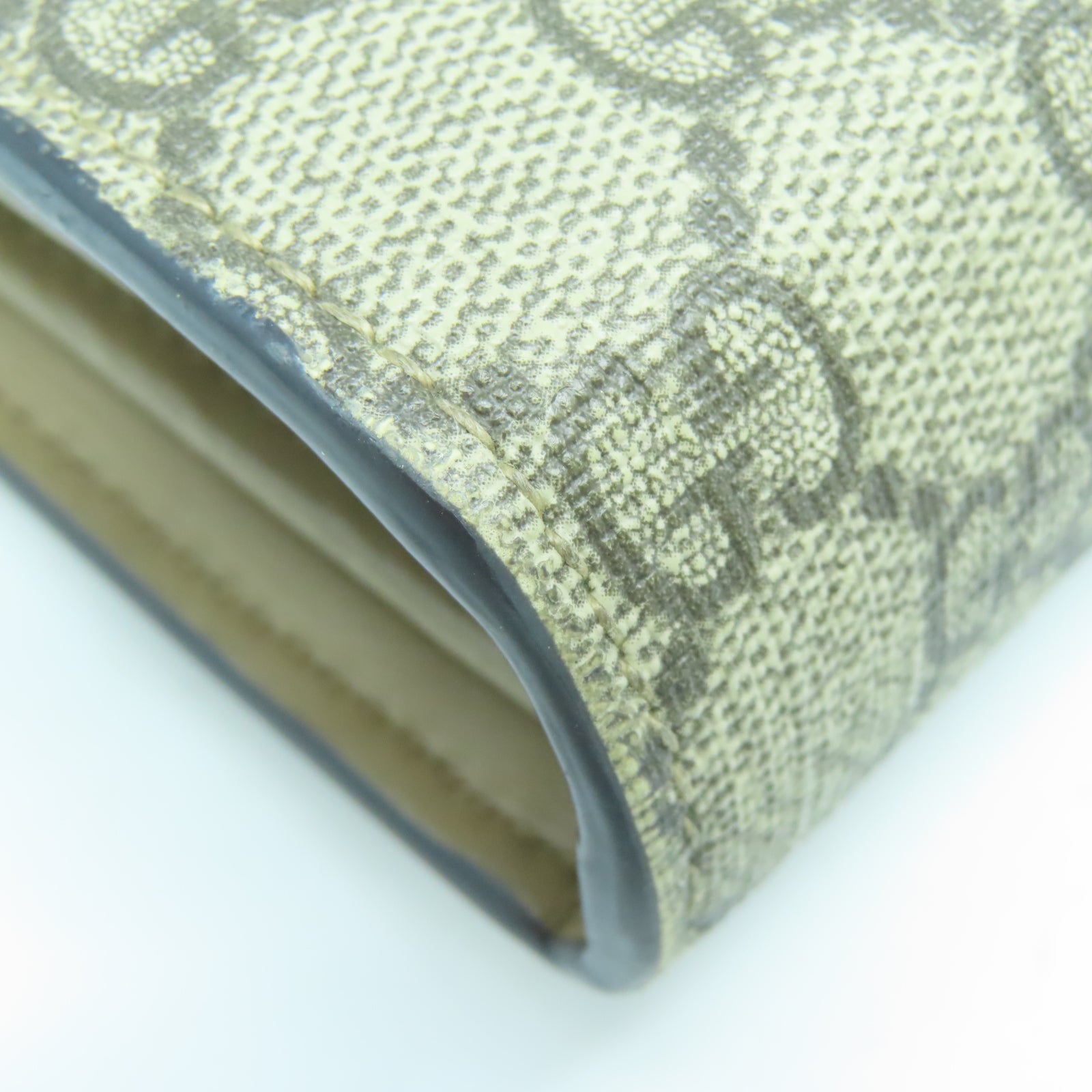 GUCCI 塗層帆布GG Supreme帆布Diongsus Chain Wallet銀扣鏈帶肩背袋米色