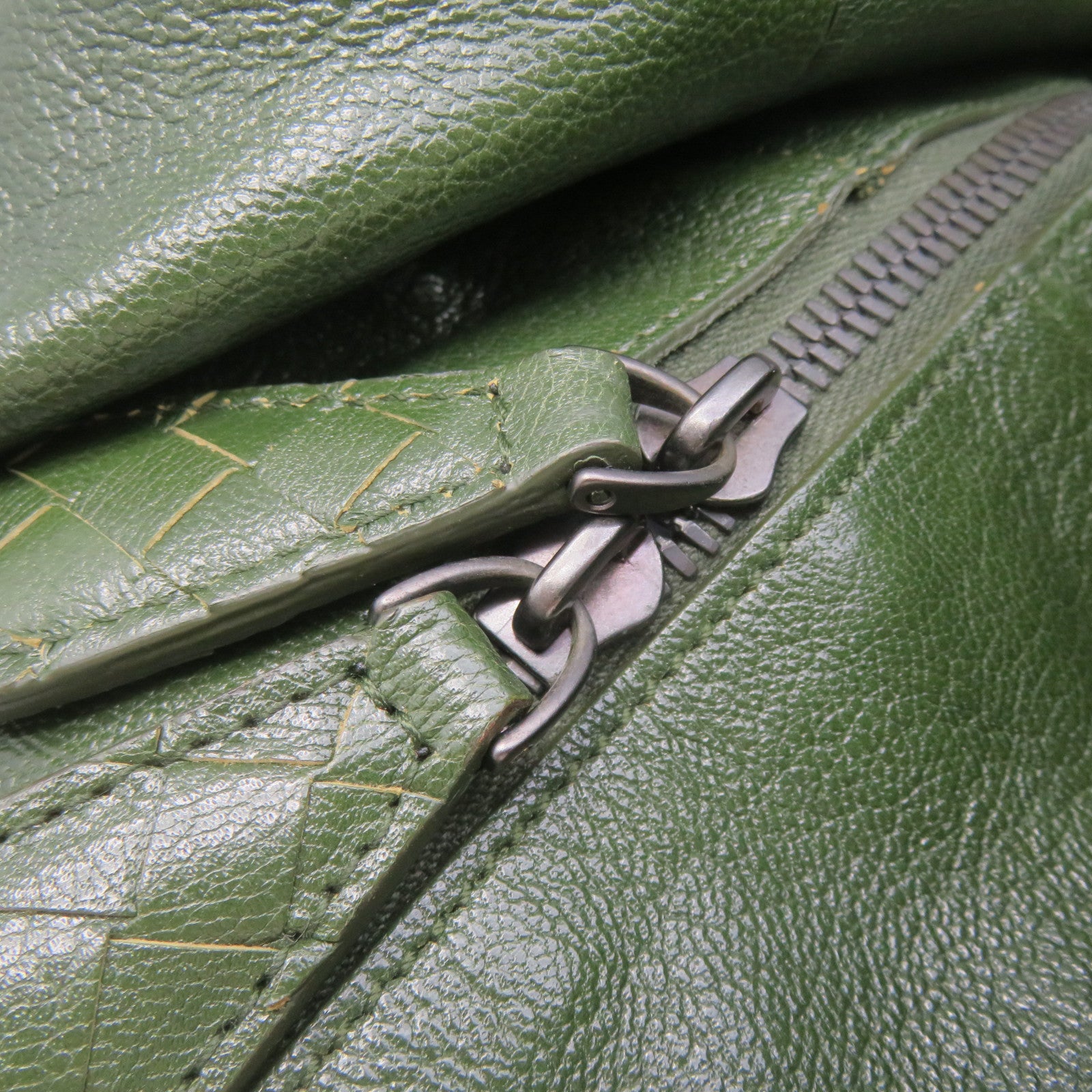 BOTTEGA VENETA 山羊皮革Hand Bag手挽袋綠色
