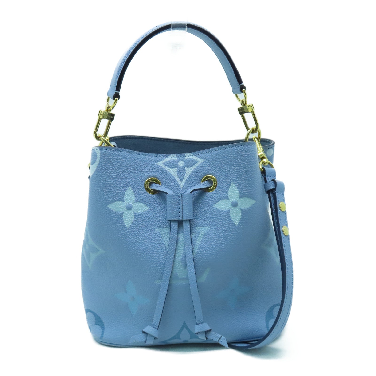 LOUIS VUITTON Monogram Neonoe BB 2 way Shoulder金扣手挽肩背兩用袋藍色