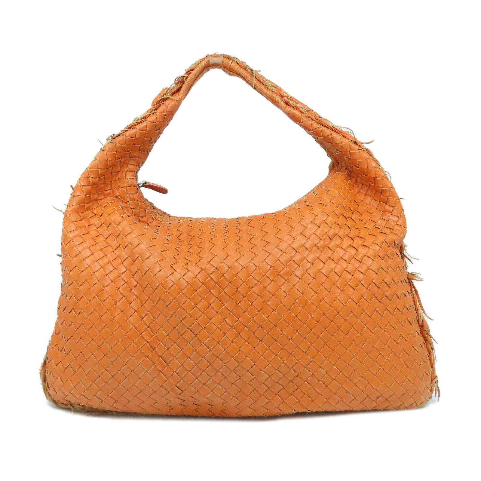 BOTTEGA VENETA 羊皮皮革Shoulder Bag銀扣肩背袋橙色