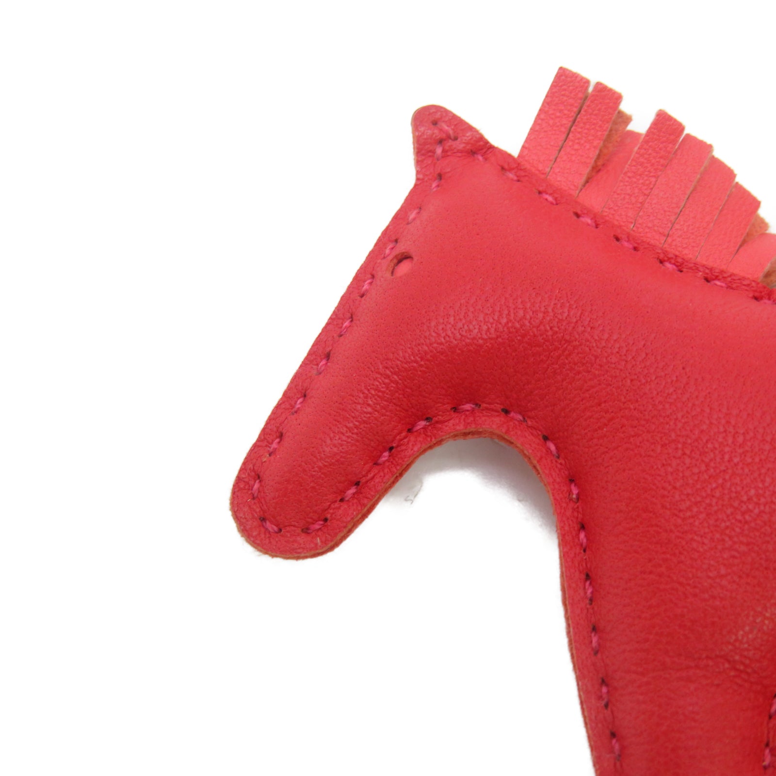 HERMES Swift Leather Rodeo PM Charm Red/Orange