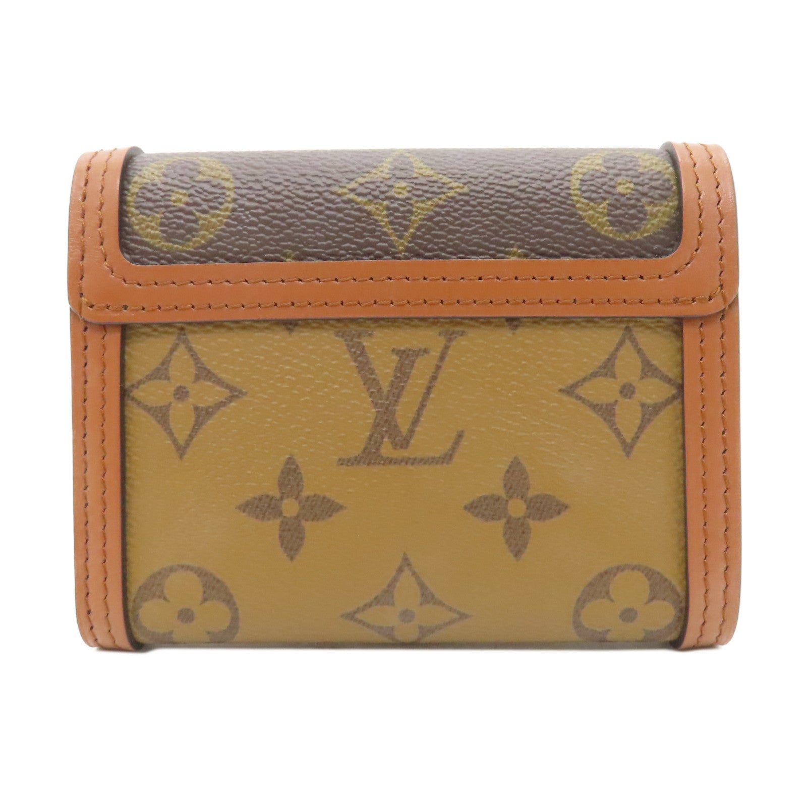 LOUIS VUITTON Monogram Dauphine Wallet金扣錢包啡色