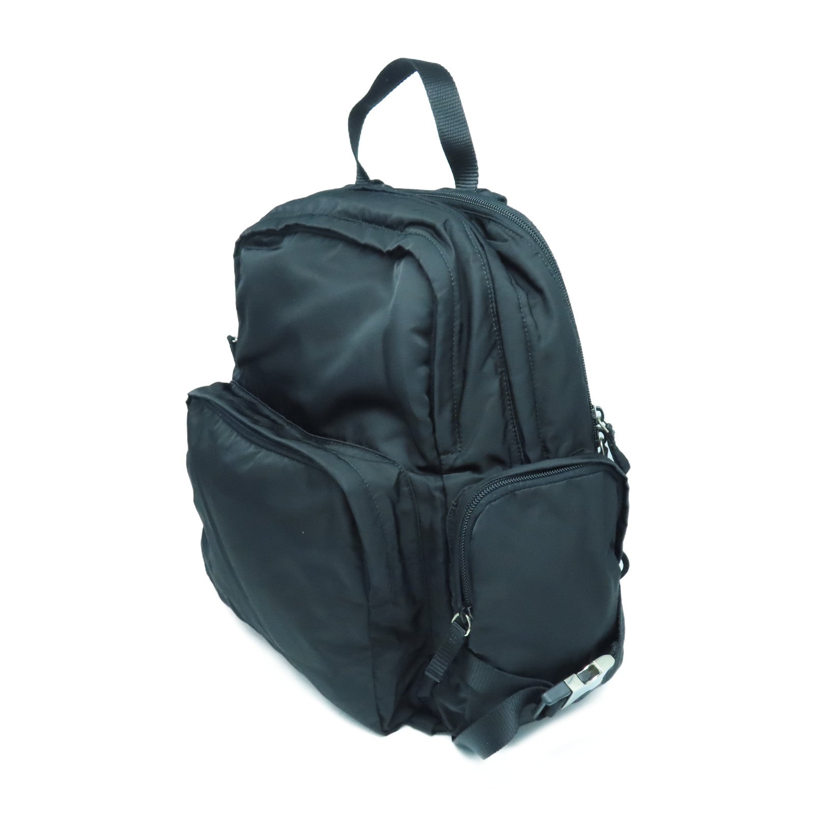 PRADA 尼龙Backpack银扣背包黑色