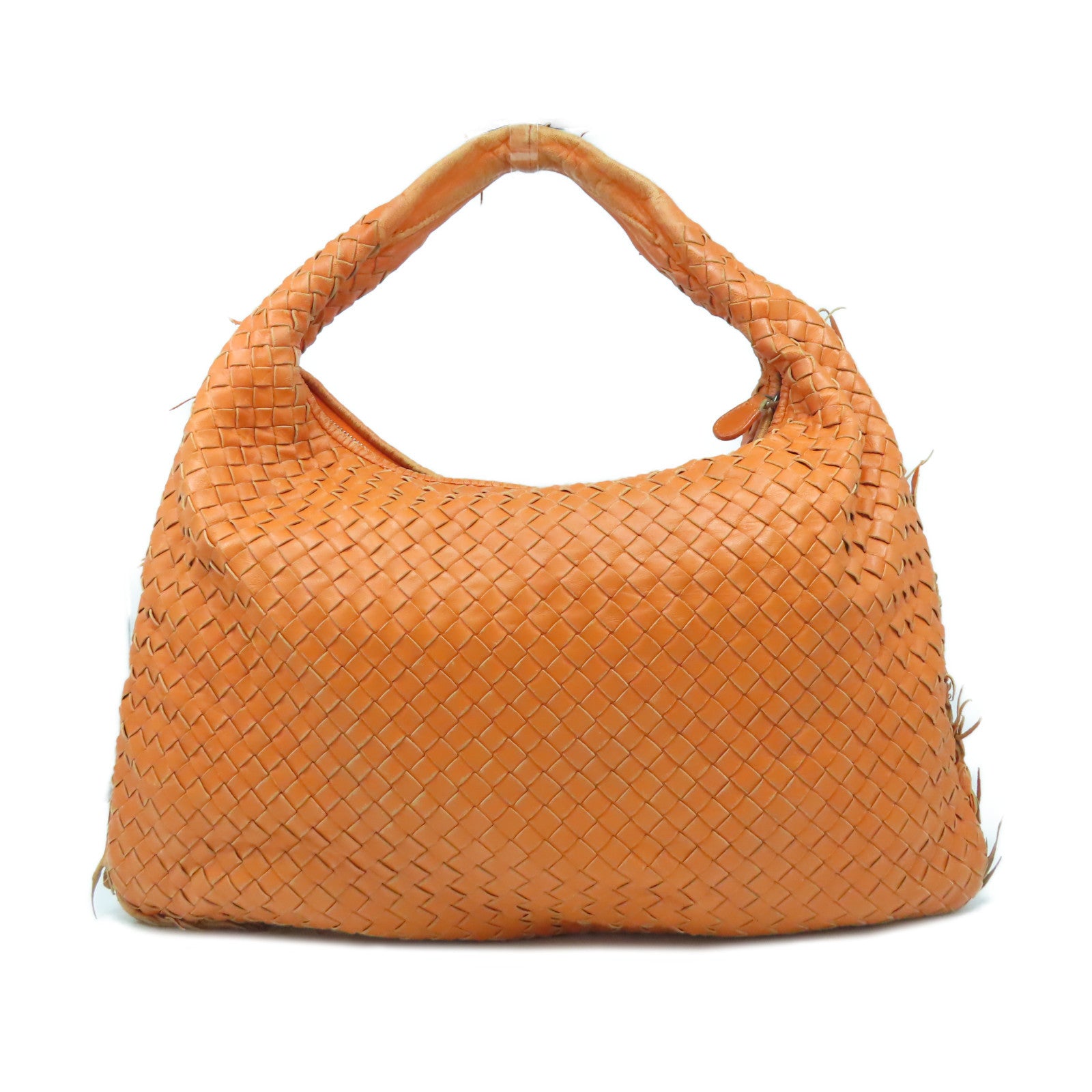 BOTTEGA VENETA 羊皮皮革Shoulder Bag銀扣肩背袋橙色