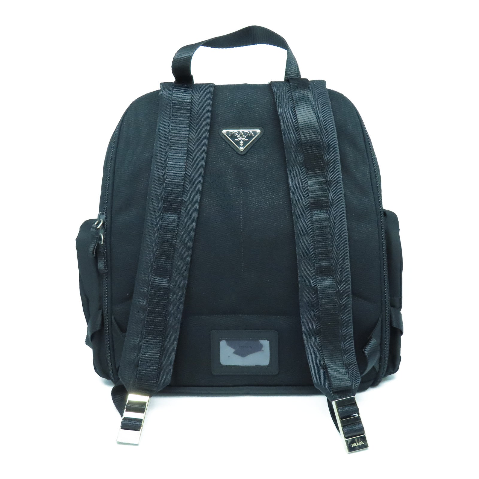 PRADA 尼龙Backpack银扣背包黑色