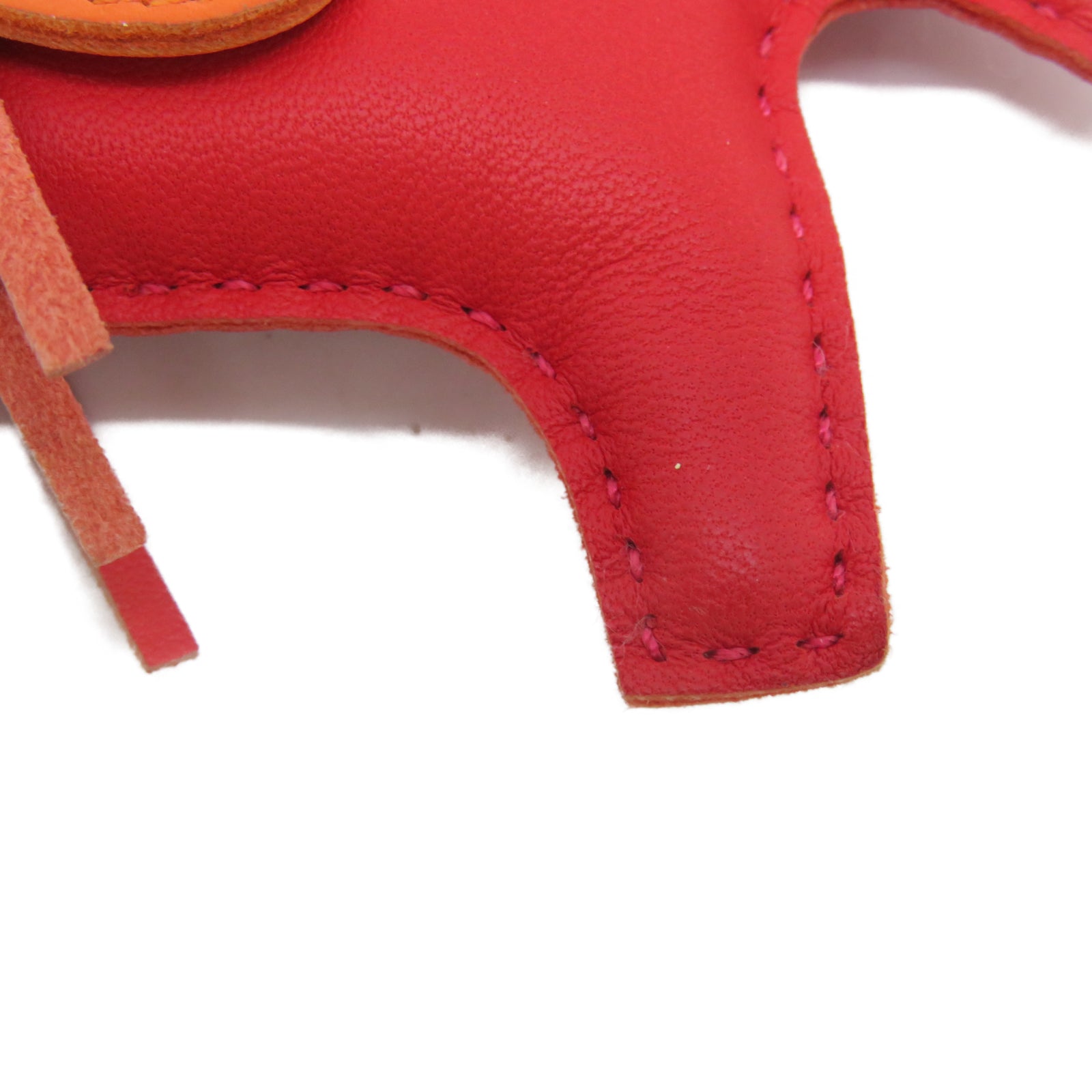 HERMES Swift Leather Rodeo PM Charm Red/Orange