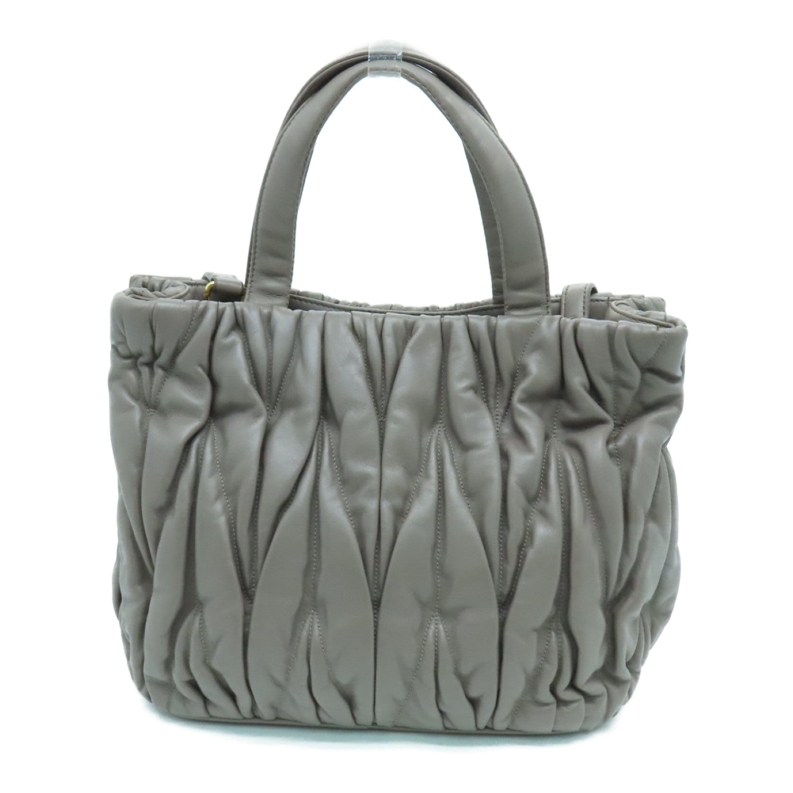 Miu Miu 羊皮皮革2 Way Shoulder Bag两用手挽肩背袋灰色