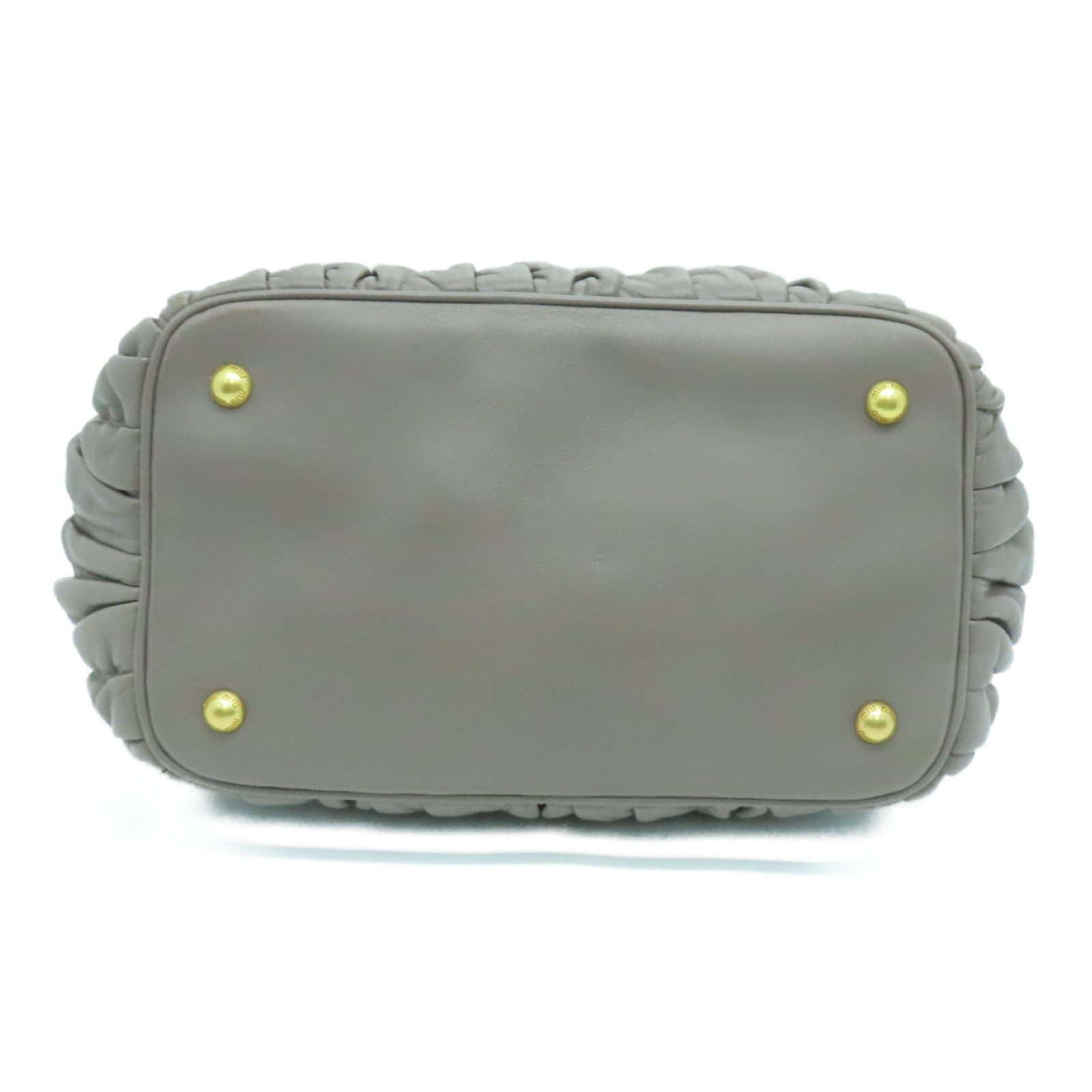 Miu Miu 羊皮皮革2 Way Shoulder Bag两用手挽肩背袋灰色