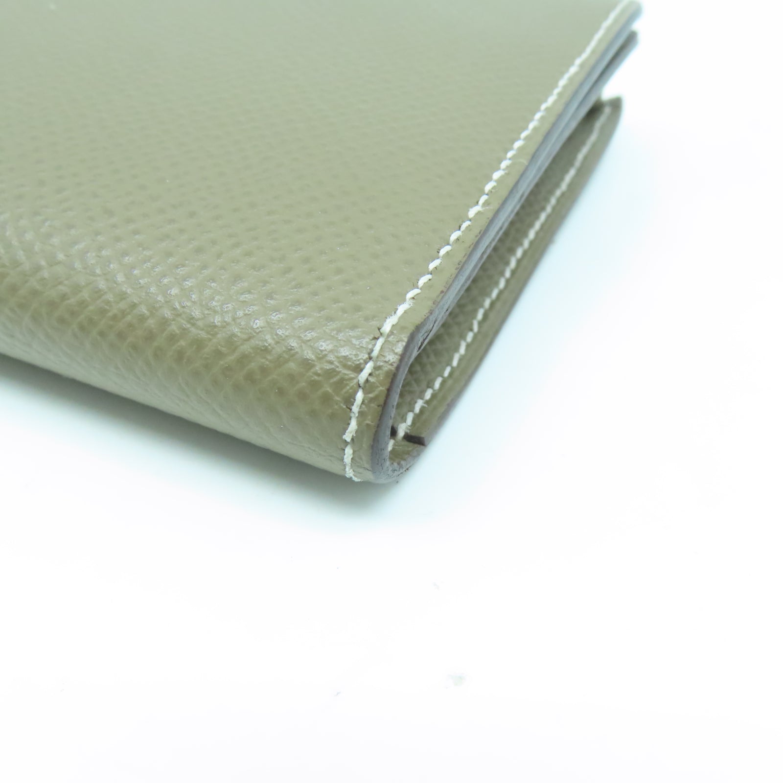 HERMES Epsom皮革Bearn Long Wallet金扣長錢包Etoupe大象灰色