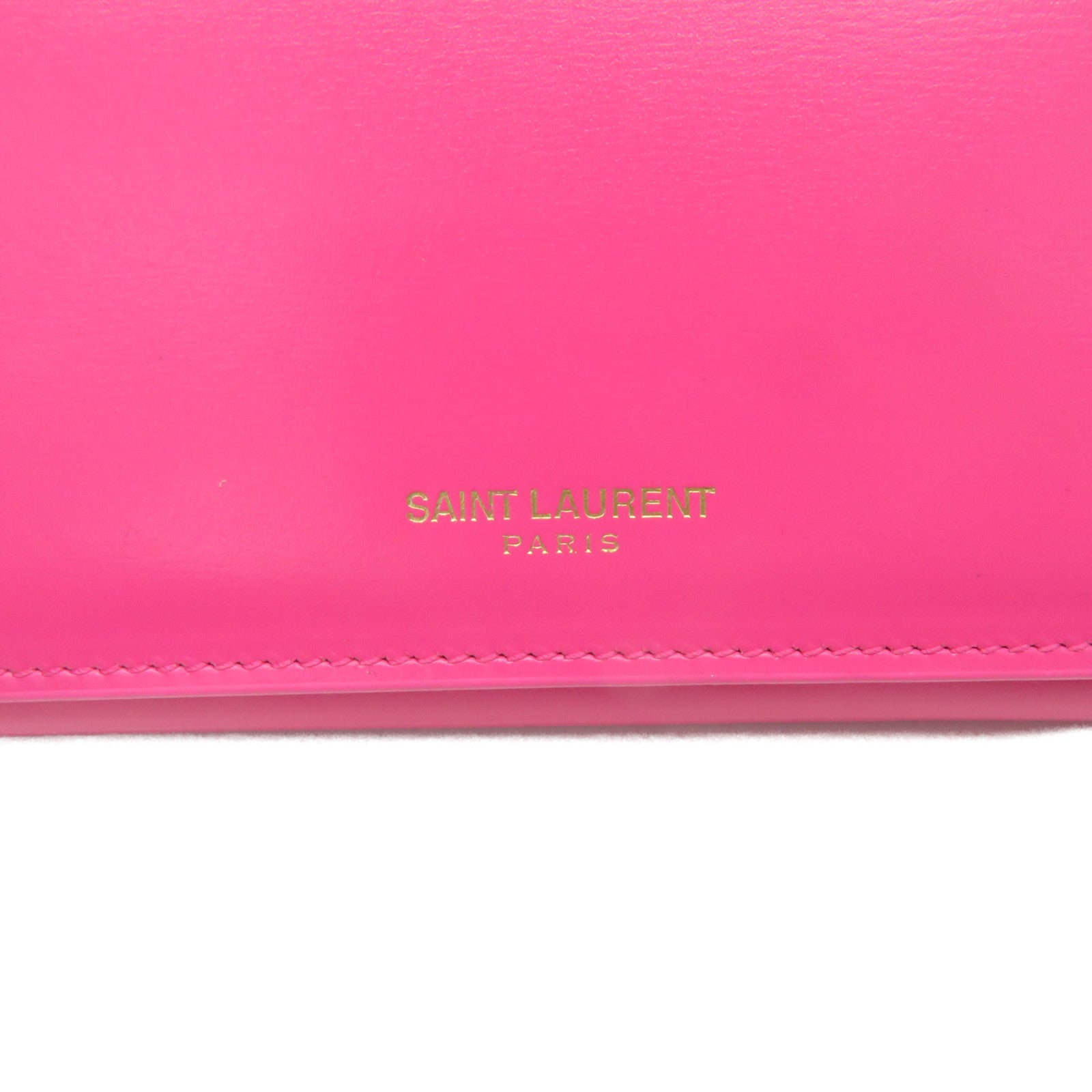 SAINT LAURENT 牛皮皮革Long Wallet长钱包粉红色